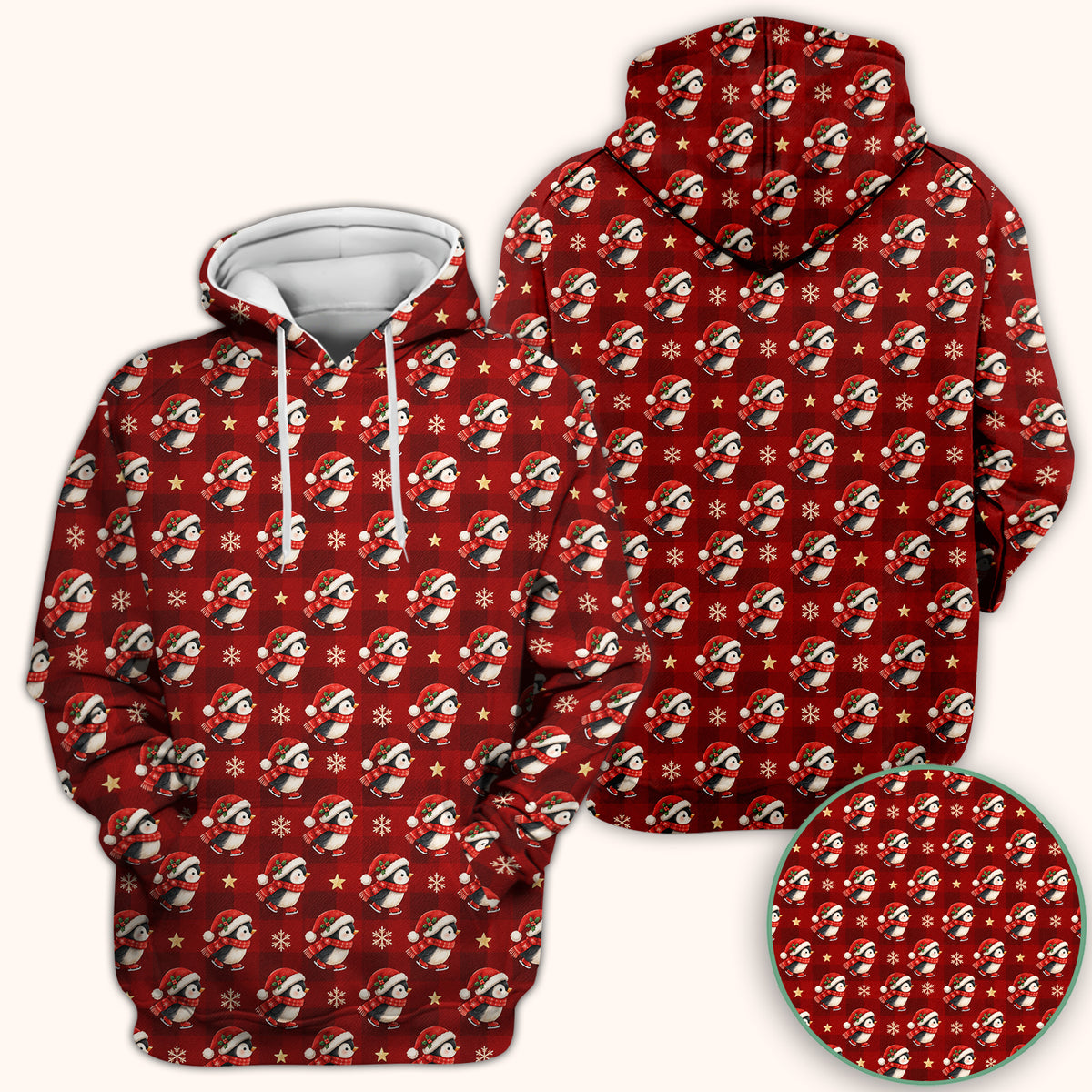 Cute Christmas Ice Skating Penguin Scrub Top, Comfortable Scrubs for Nurses