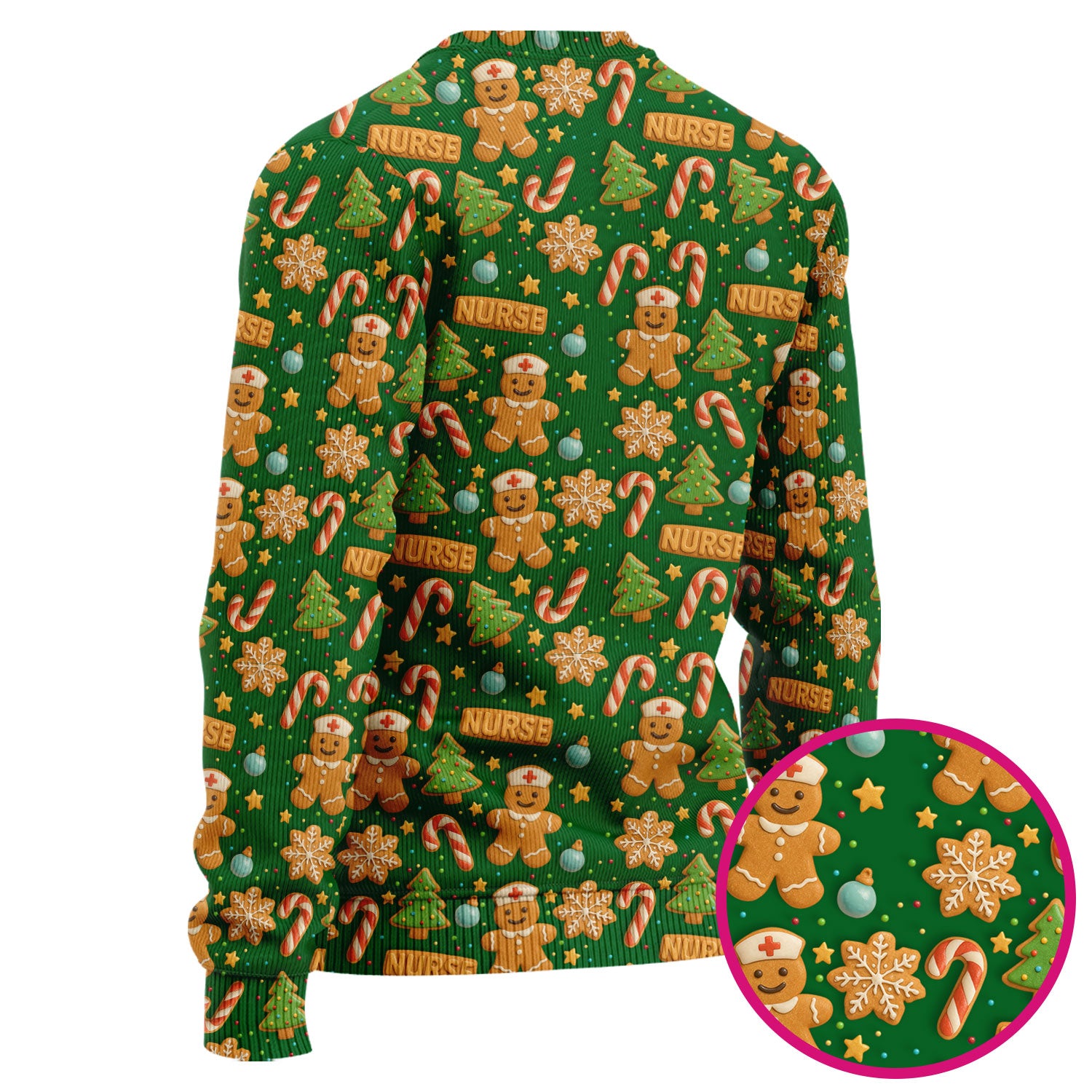 Cute Gingerbread Christmas Scrubs for Women - Holiday Cookie Pattern Scrub Top & Pants - Festive Christmas Scrubs with Charming Design