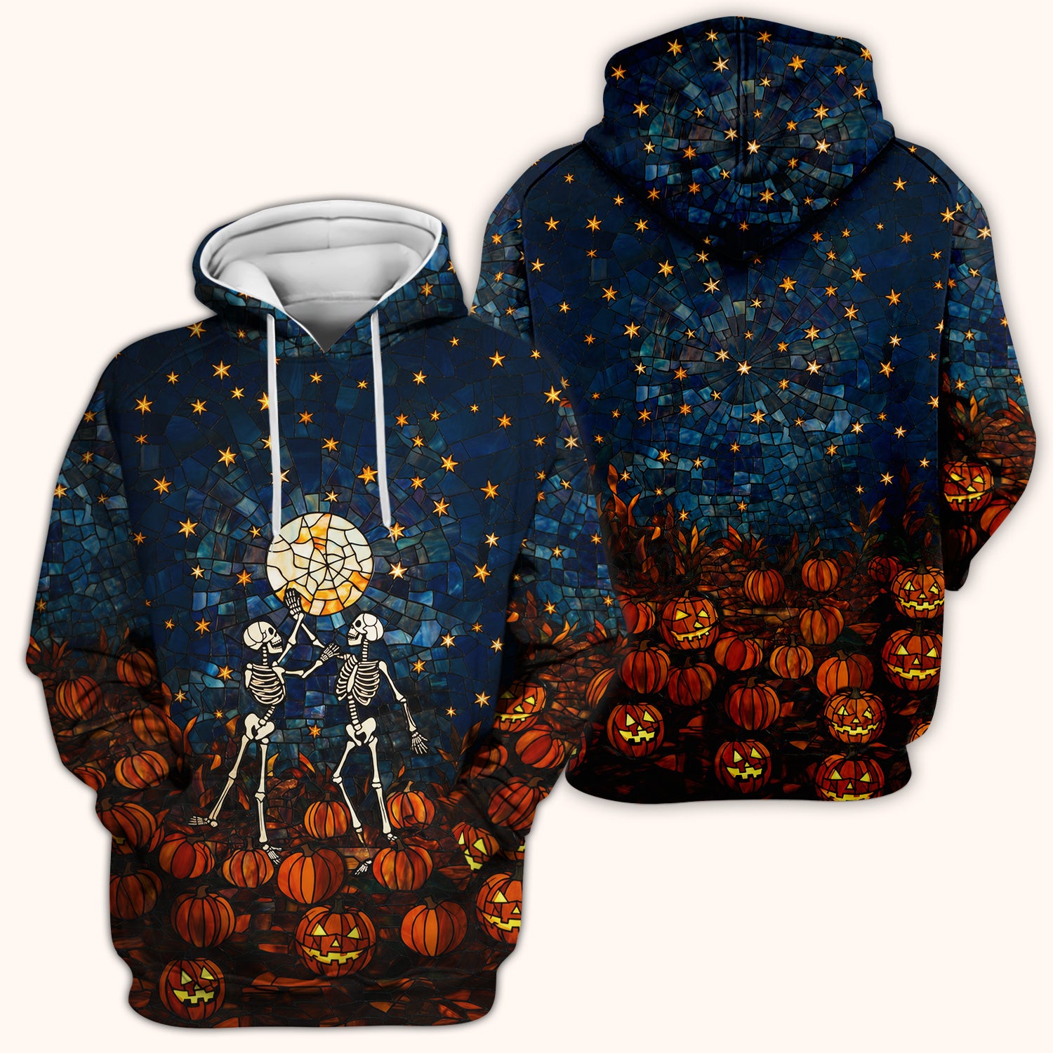 Halloween Skeleton Pumpkin Patch Scrub Top, Comfortable Scrubs for Nurses