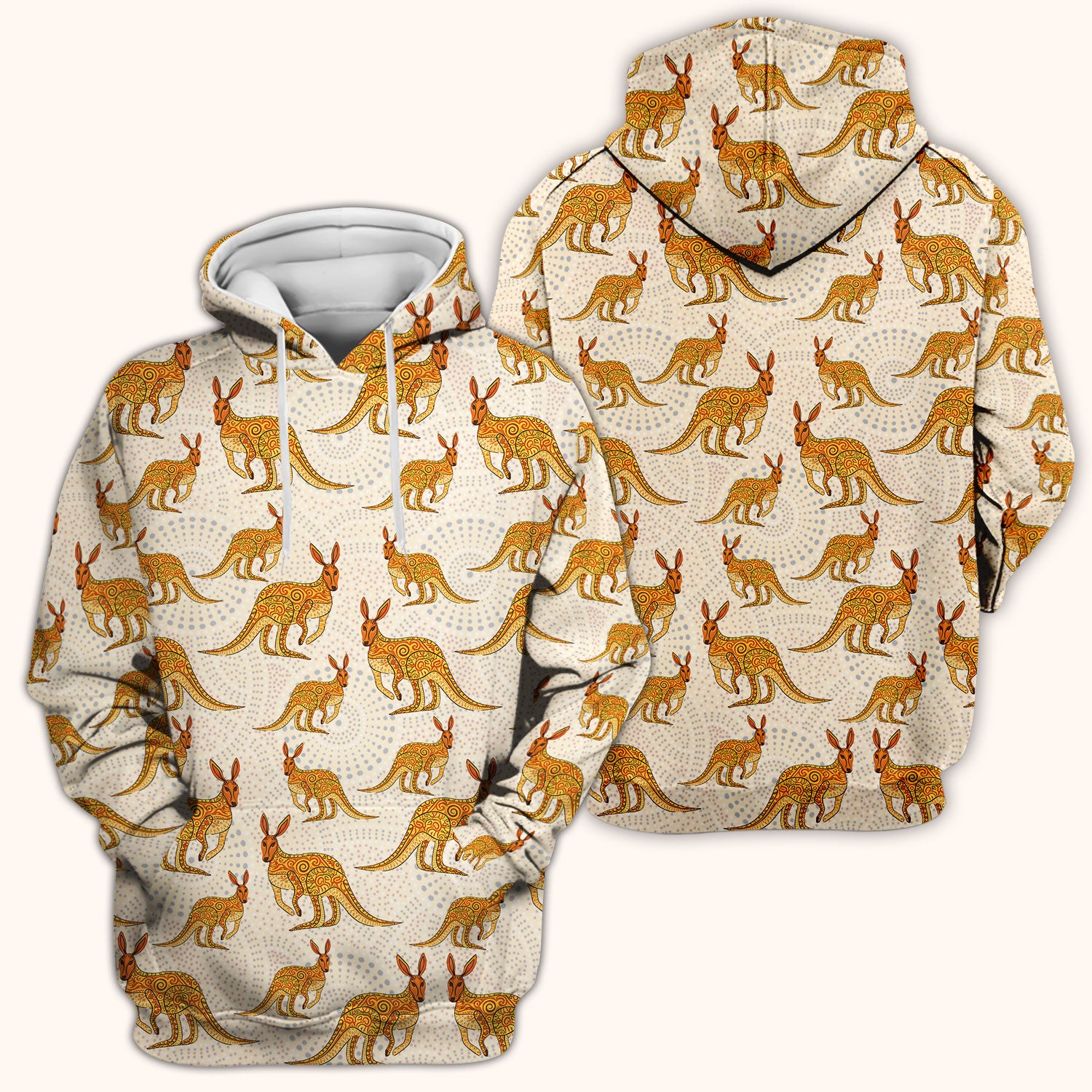 Australian Kangaroo Dot Art Inspired Medical Scrub Top - Women Uniform