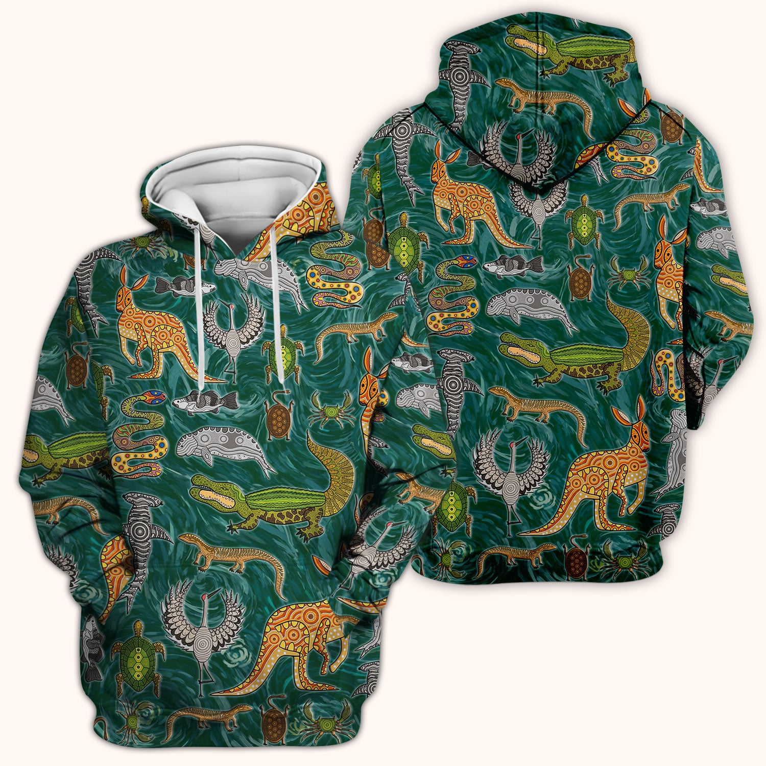 Crocodile Turtle Snake Animal Pattern Scrub Top, Comfortable Scrubs for Nurses