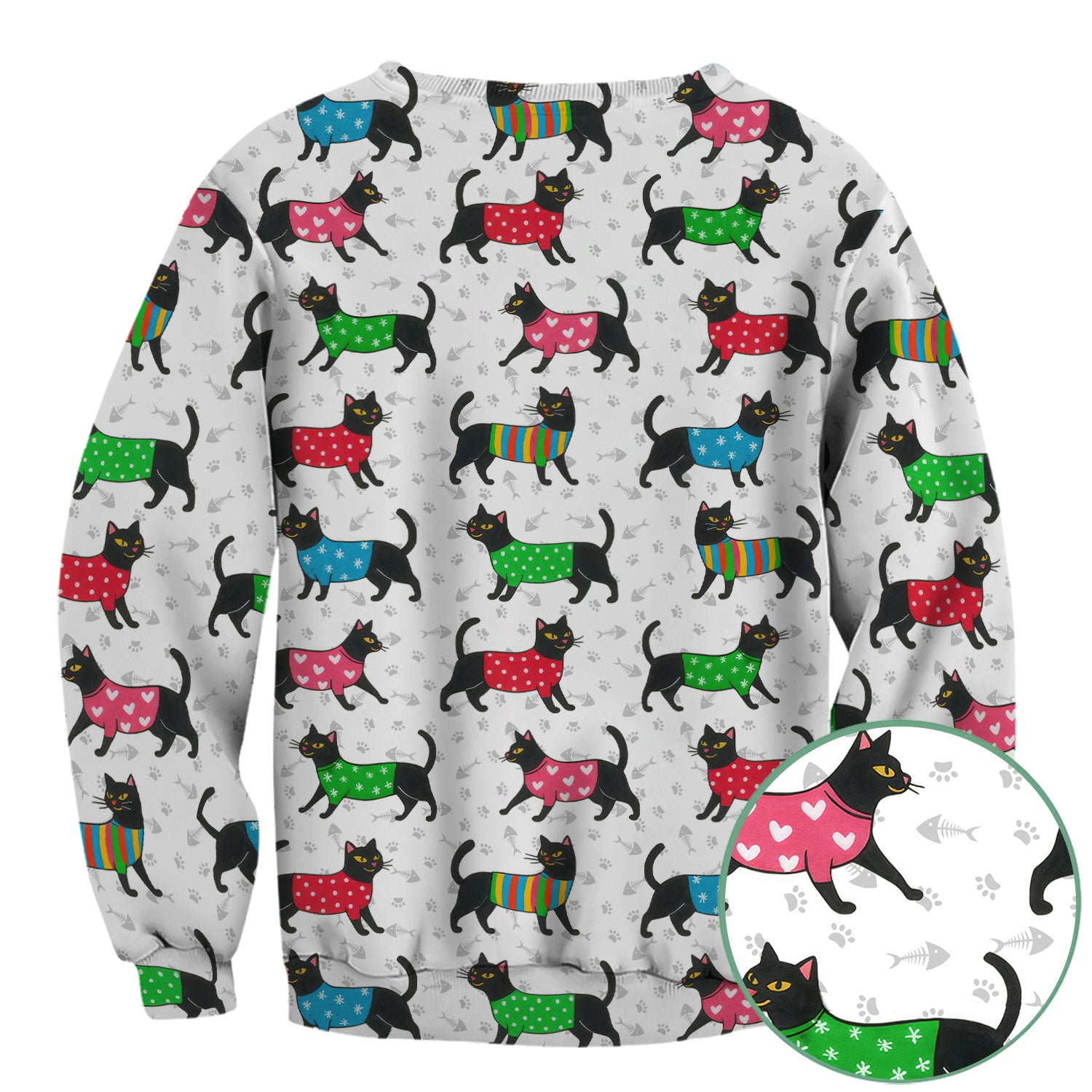 Cute Cat Scrub Top - Black Kitty Print Nurse Shirt - Fun Animal Medical Scrubs Gift for Women CNA RN Doctor