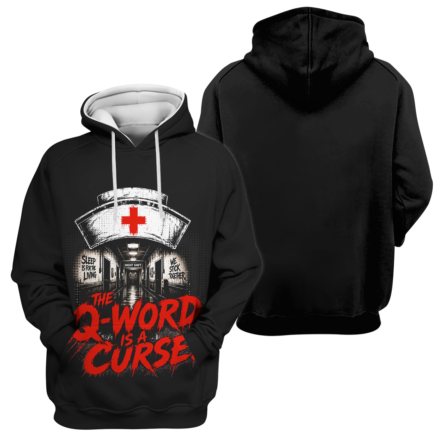 Funny Q-Word Is A Curse T-Shirt, Emergency Room Nurse Tee for ER Nurses
