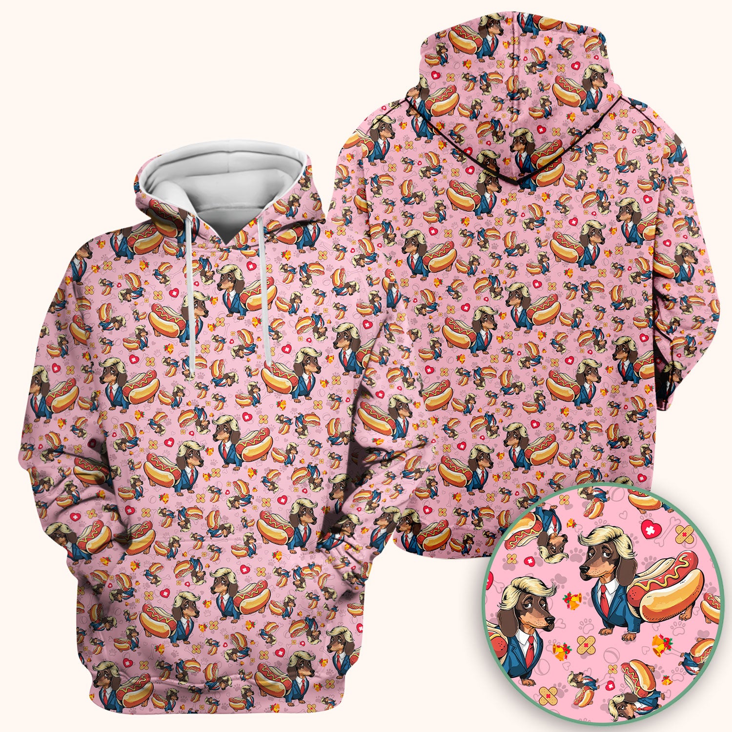 They're Eating The Dogs - Funny Dachshund Hot Dog Scrub Top - Hilarious Medical Uniform