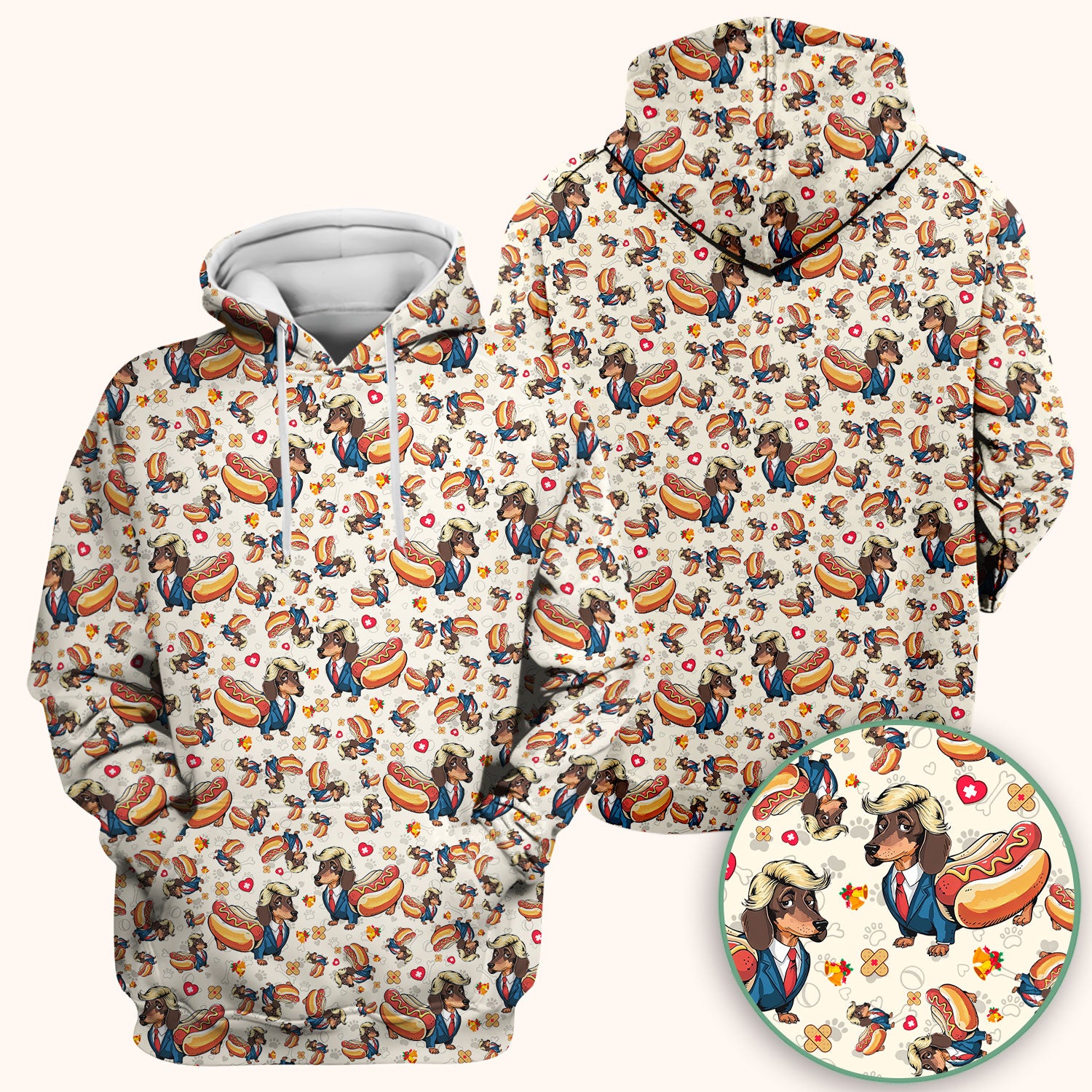 They're Eating The Dogs - Funny Dachshund Hot Dog Scrub Top - Hilarious Medical Uniform