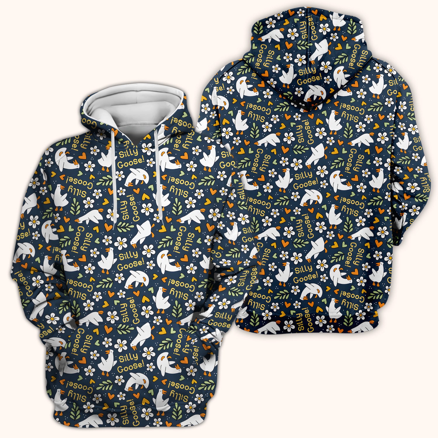 Silly Goose Floral Pattern Scrub Top, Comfortable Scrubs for Nurses