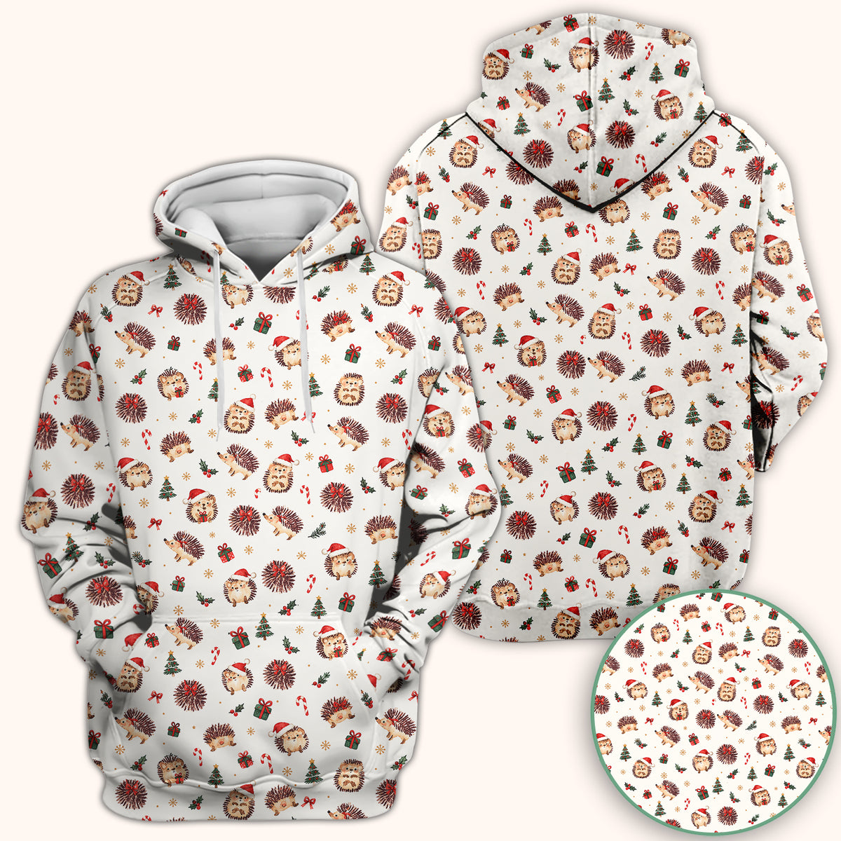 Christmas Hedgehogs And Gifts Scrub Top, Comfortable Scrubs for Nurses