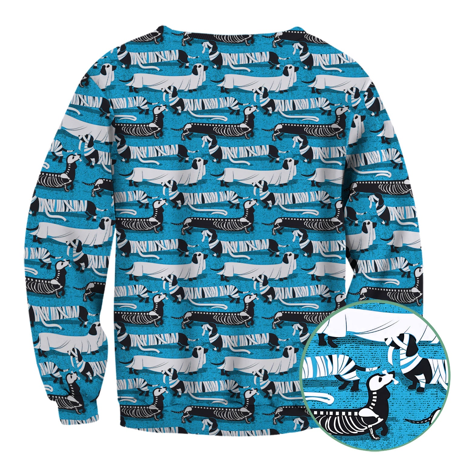 Halloween Dachshund Scrub Top - Funny Dog Skeleton Scrub Shirt Multi Color - Cute Halloween Scrubs Gift for Nurse, CNA, RN, Doctor