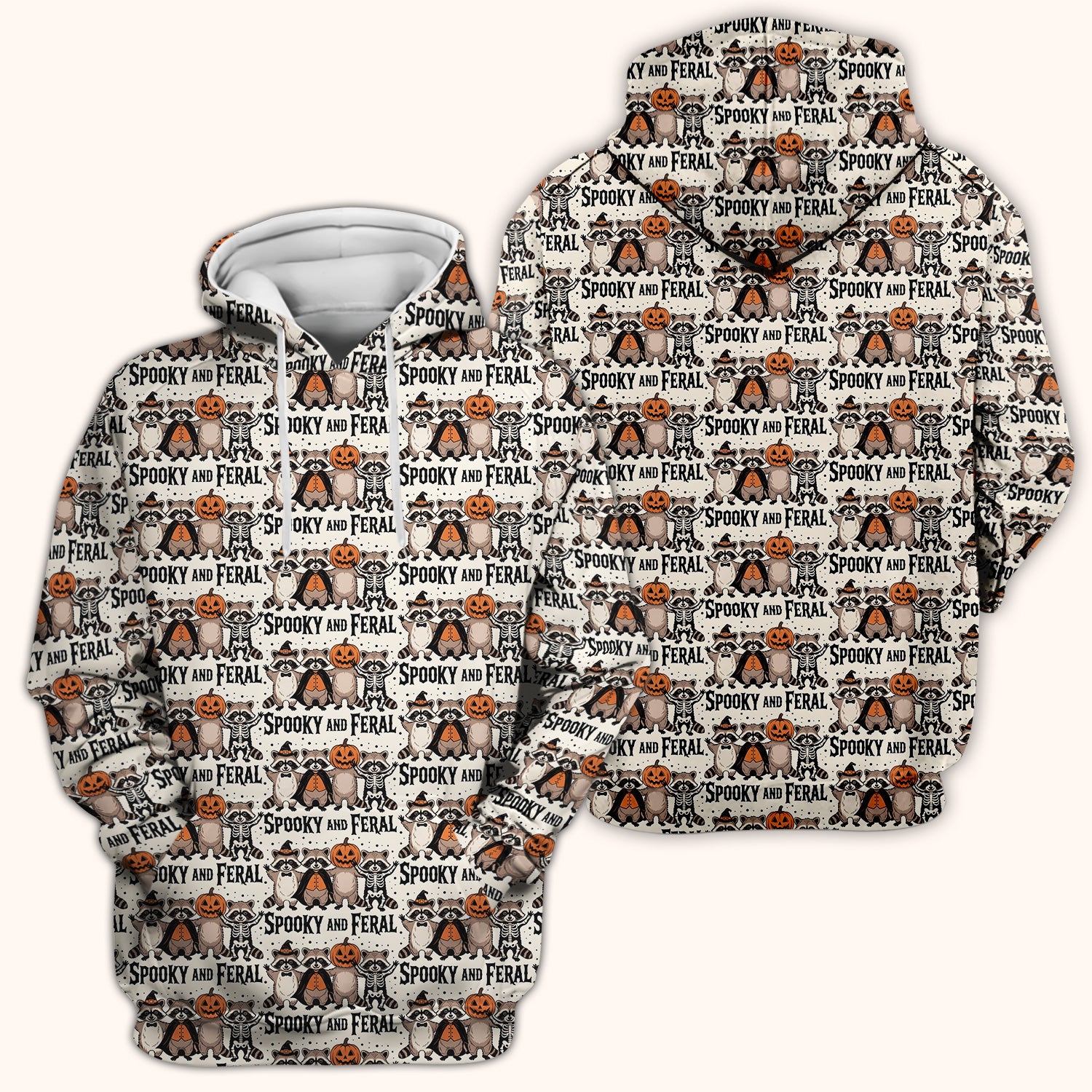 Spooky and Feral Raccoon Print Scrub Top, Comfortable Scrubs for Nurses