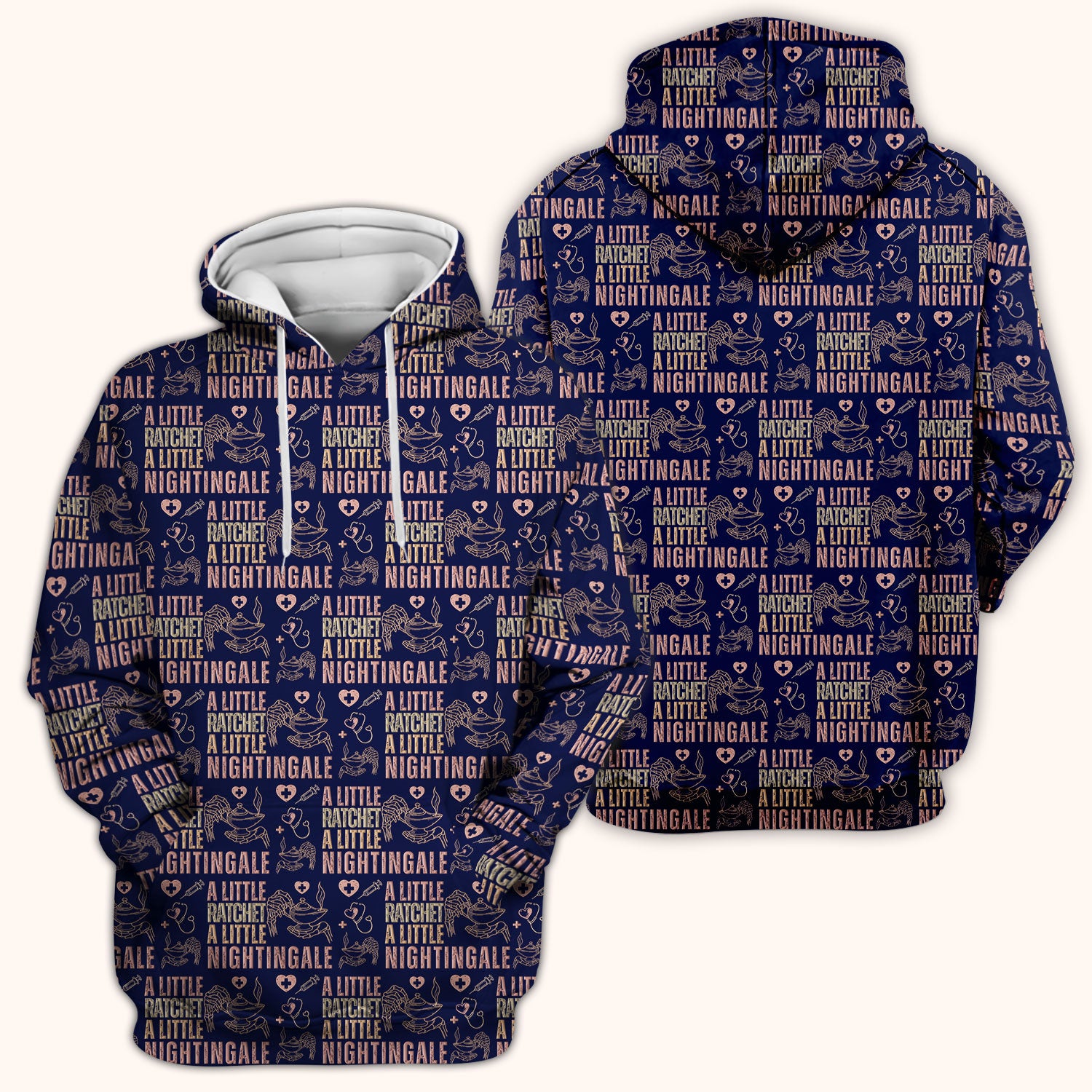 A Little Ratchet A Little Nightingale Nurse Scrub Top, Breathable Fabrics Nursing Uniform