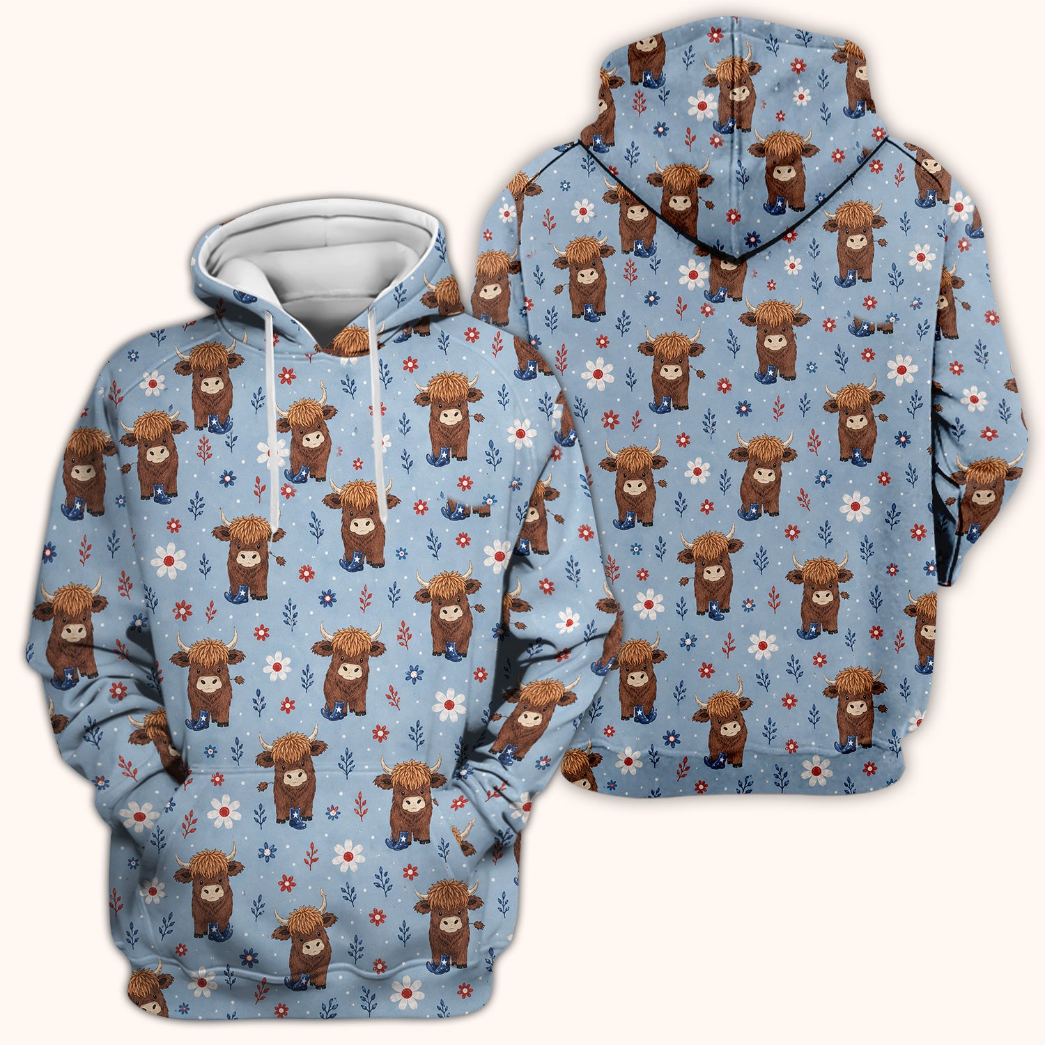 Floral Cowboy Boots Pattern Scrub Top, Comfortable Scrubs for Nurses