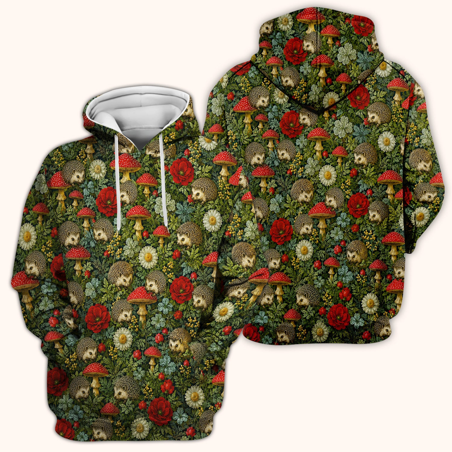 Enchanted Woodland Hedgehog Nurse for Pediatric Nurses, RN, CNA, Garden Medical Scrub Top, Comfortable Scrubs for Nurses