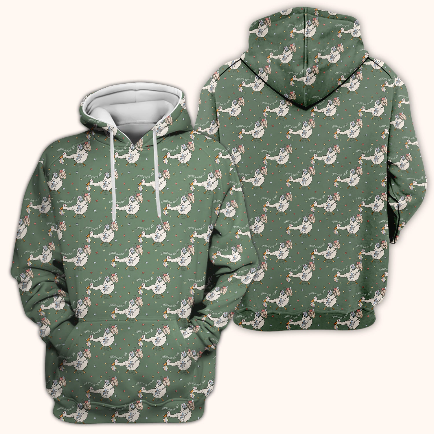 Cute Comfort Is On The Way Goose Scrub Top, Comfortable Scrubs for Nurses