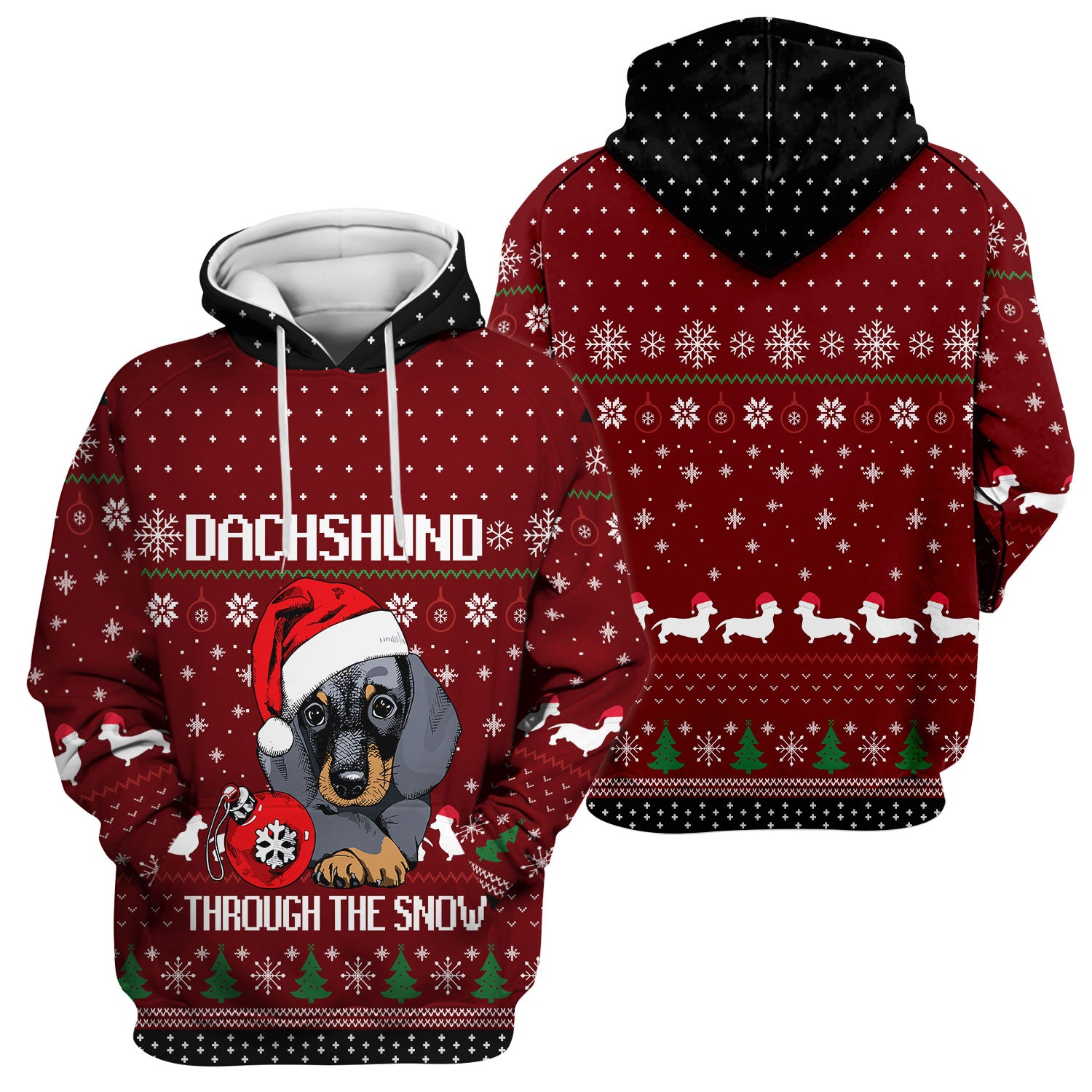 Dachshund Christmas Scrub Top - Funny Sausage Dog Nurse Shirt - Cute Holiday Scrubs for Women RN LPN CNA Gift