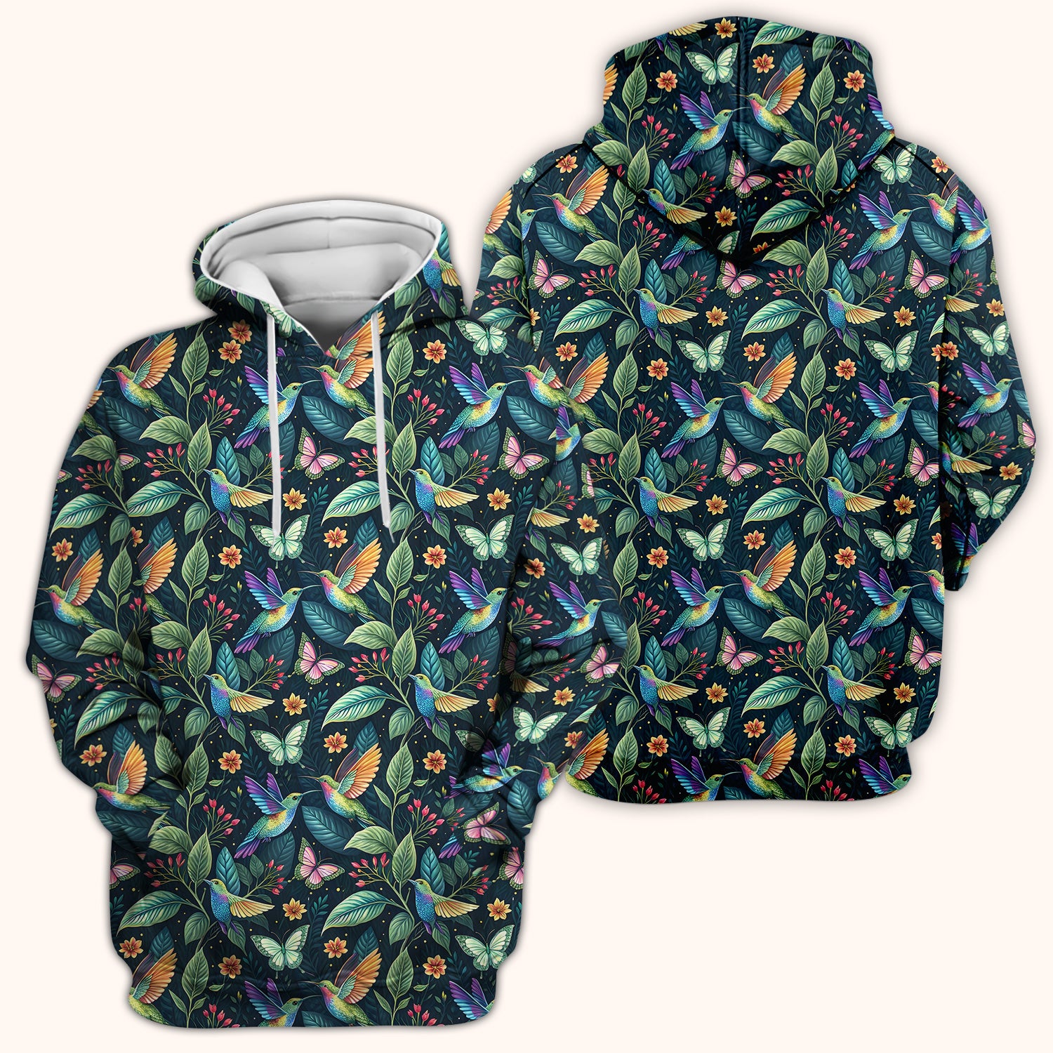 Vibrant Hummingbird Garden Nurse for RN, CNA, Botanical Medical Scrub Top, Comfortable Scrubs for Nurses
