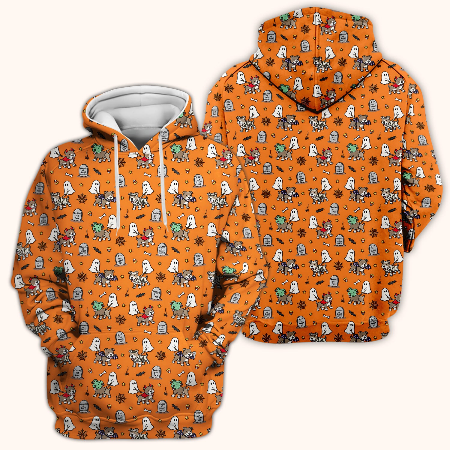 Cute Halloween Pit Bull Costumes Scrub Top, Comfortable Scrubs for Nurses