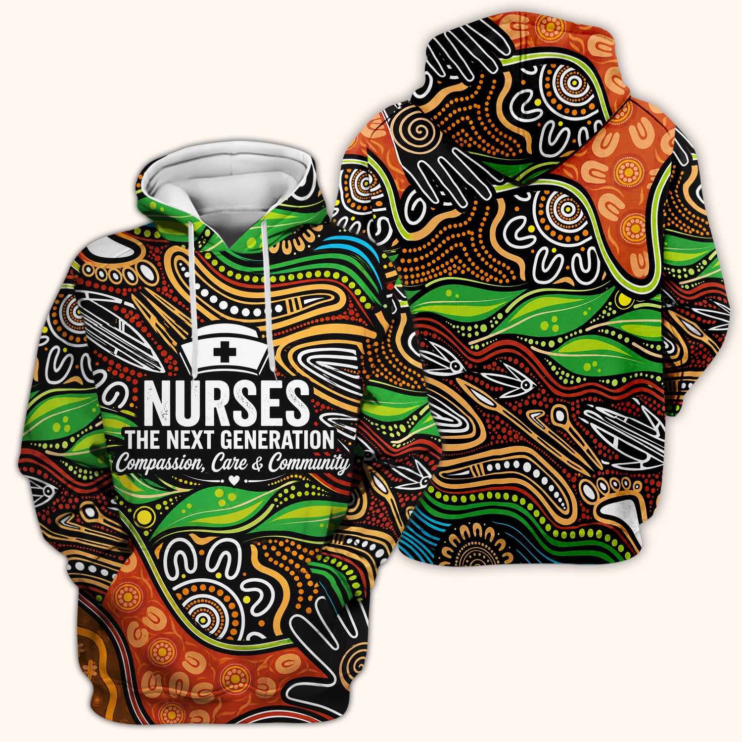 Dot Art Nurse Quote Pattern Scrub Top, Comfortable Scrubs for Nurses