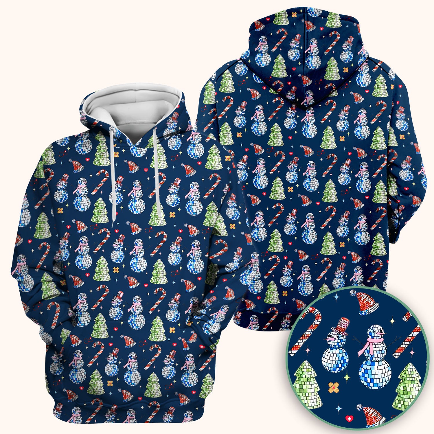Funny Christmas Snowman Scrub Top for Women - Breathable Fabrics Med Uniform - Comfortable Scrubs for Nurses - Xmas Gift for Her