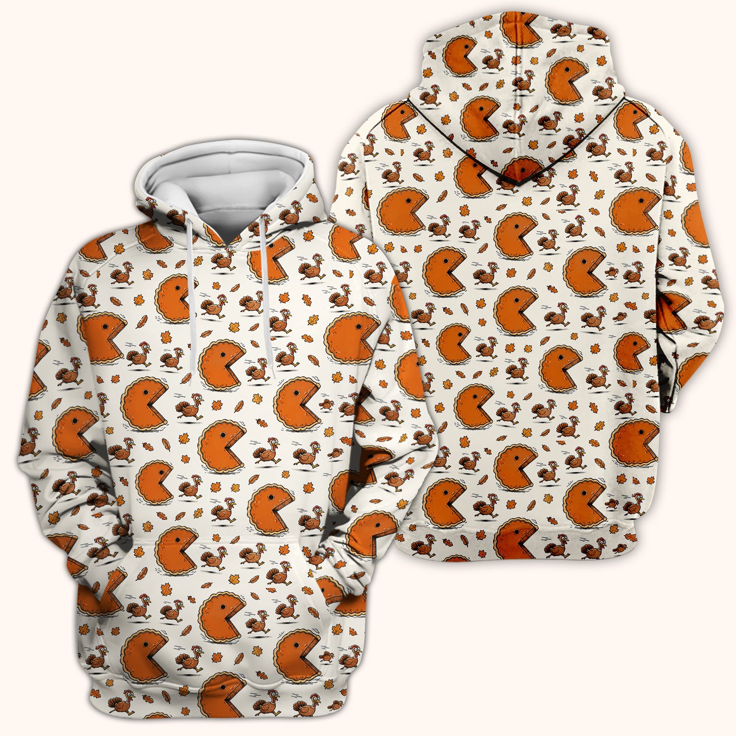 Thanksgiving Pie Chasing Turkey Scrub Top, Comfortable Scrubs for Nurses