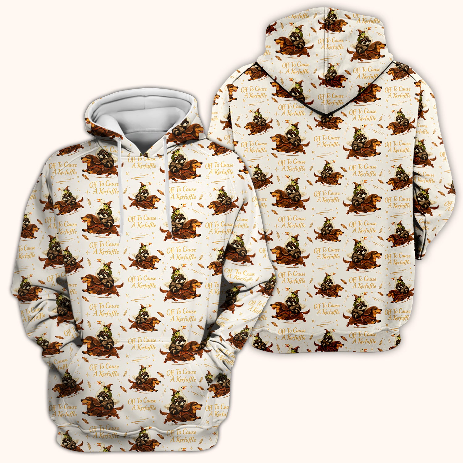 Funny Halloween Off To Cause A Kerfuffle Pattern Scrub Top, Comfortable Scrubs for Nurses