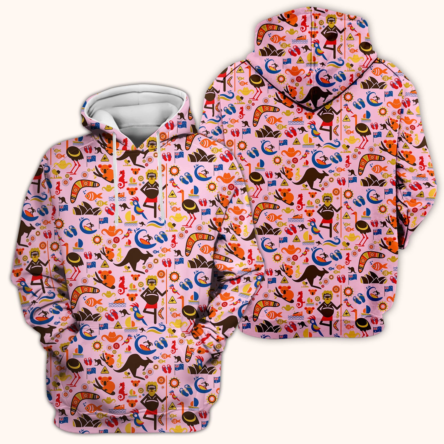 Indigenous Inspired Icon Scrub Top, Australia Culture Pattern Nurse Shirt, Comfortable Scrubs For Nursing