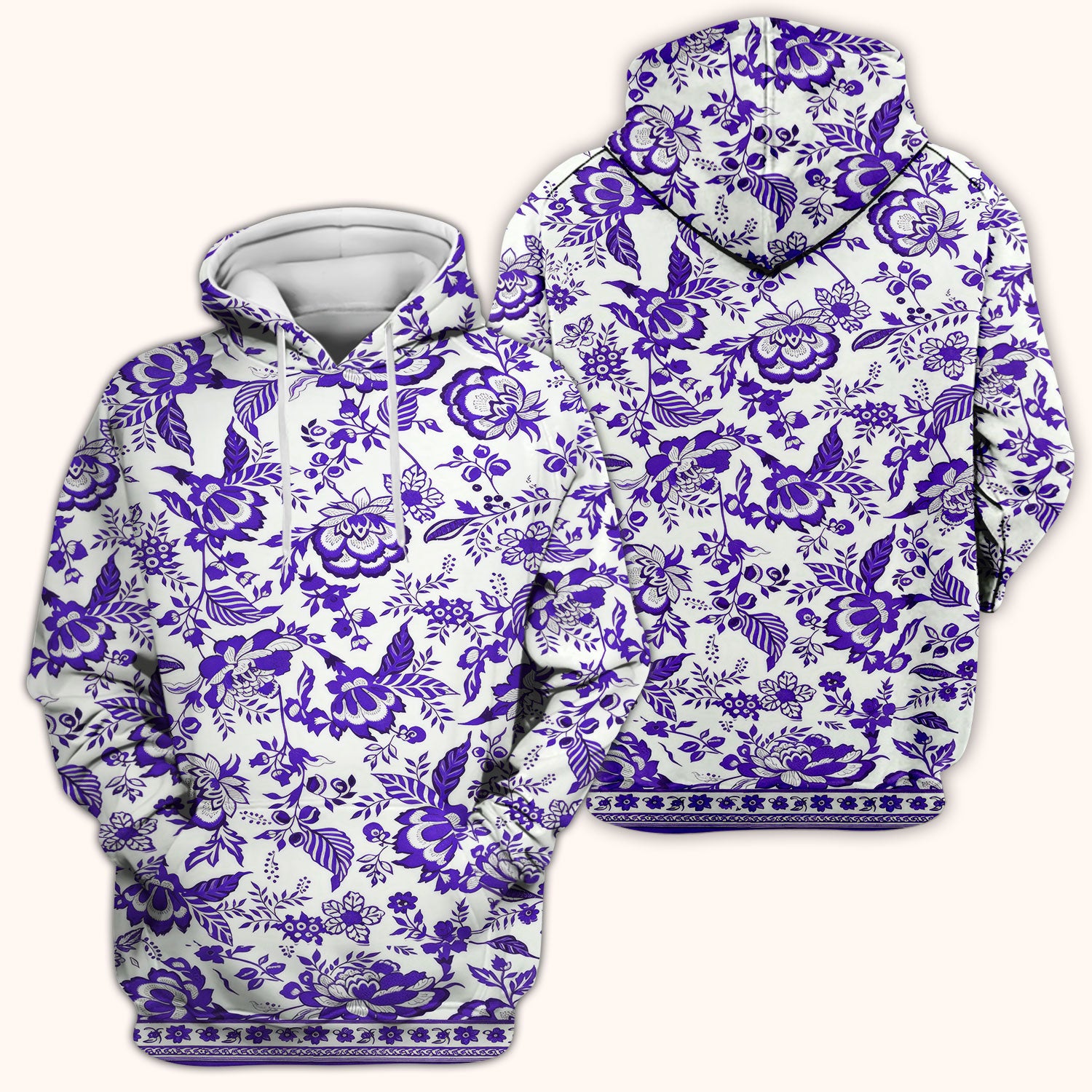 Toile De Jouy Scrub Top For Women, Floral Pattern Nurse Shirt, Comfortable Scrubs For Nursing