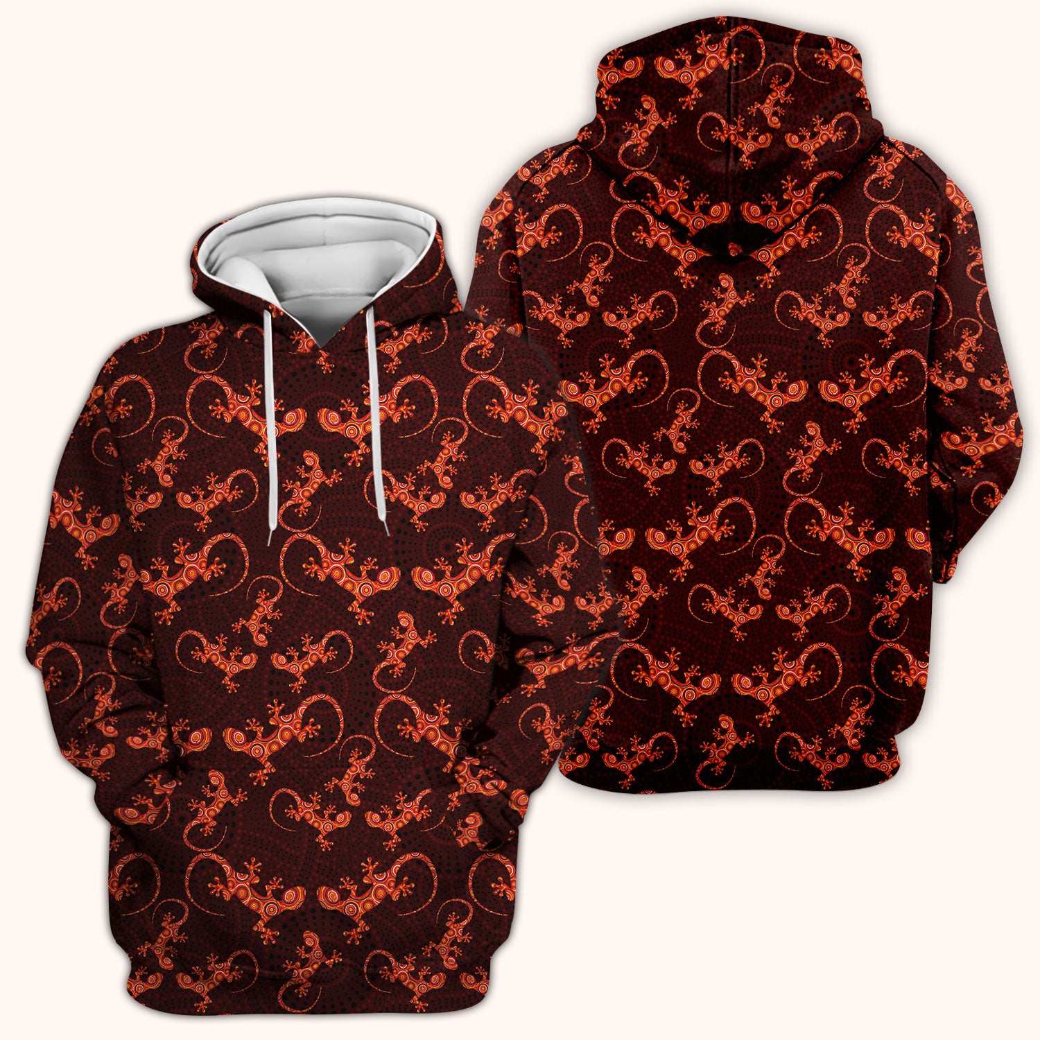 Australian Gecko Dot Art Inspired Medical Scrub Top - Women Uniform