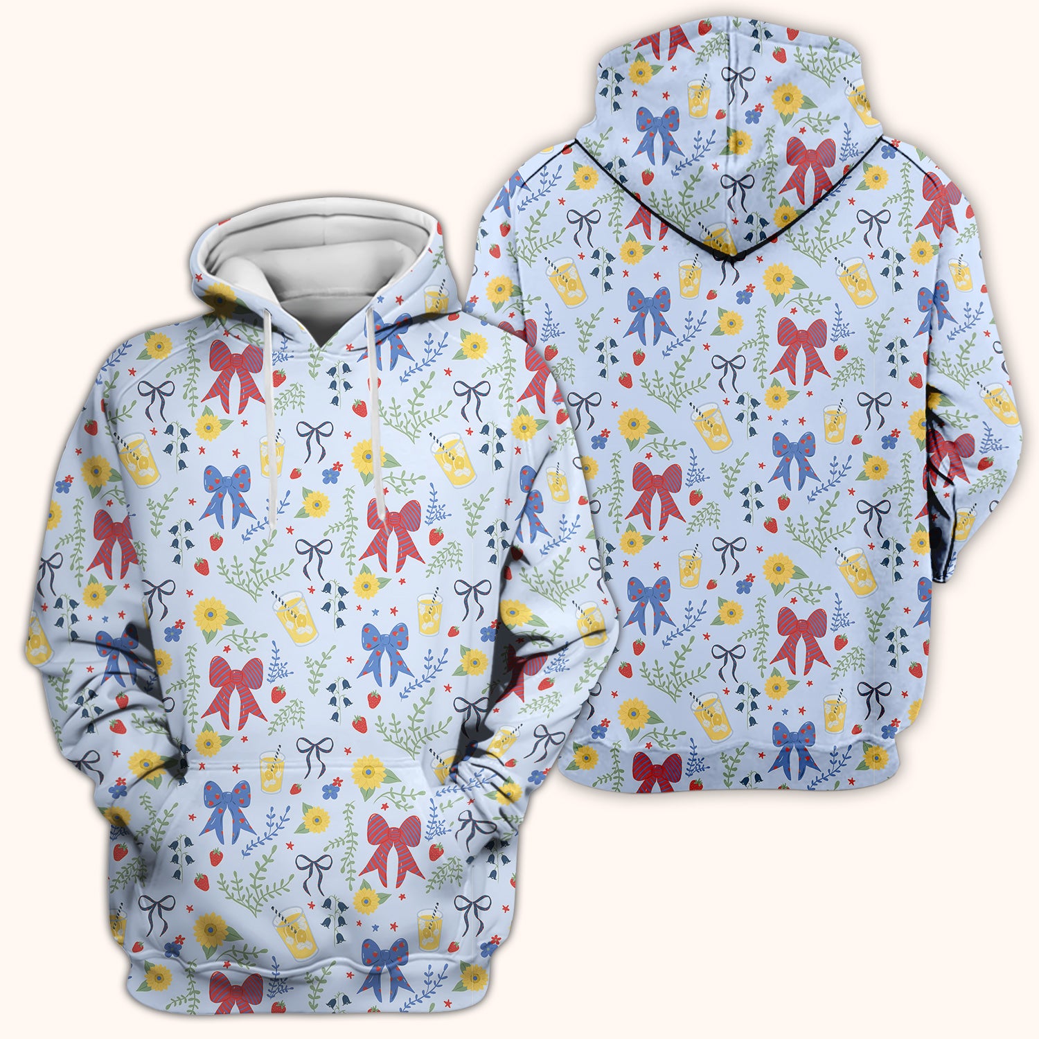 Sweet Summer Bow Nurse, Lemonade Floral Medical Scrub Top, Comfortable Scrubs for Nurses