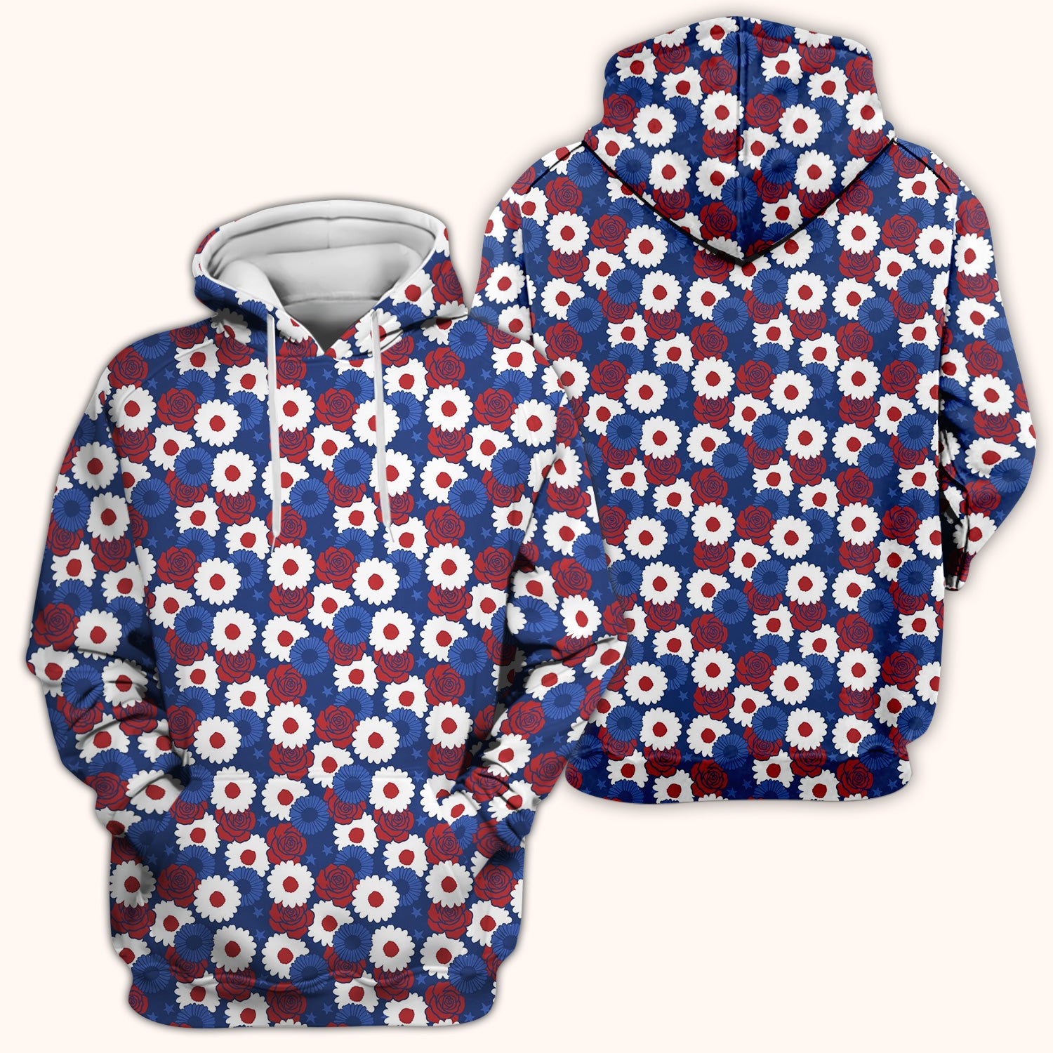 Daisy Rose Floral Pattern Scrub Top, Comfortable Scrubs for Nurses
