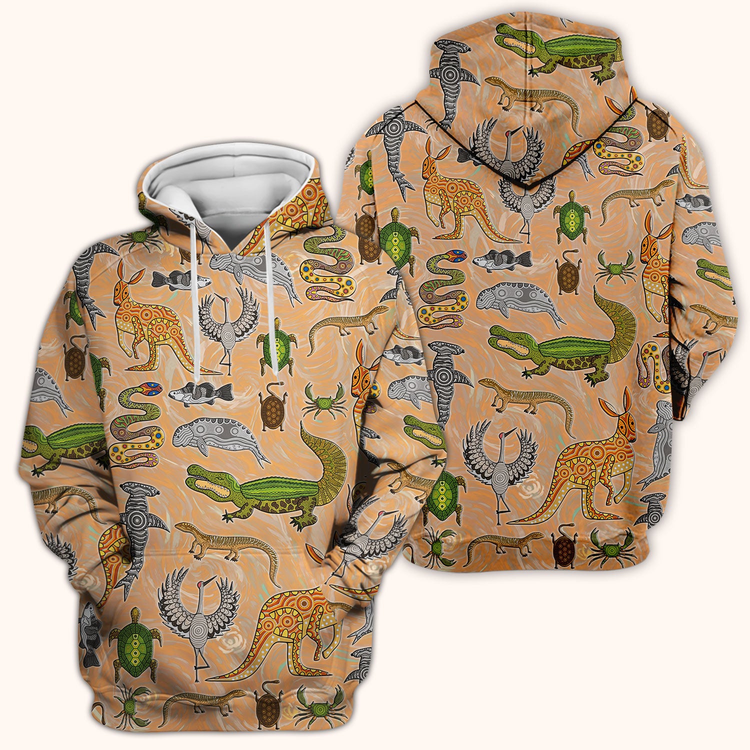 Crocodile Turtle Snake Animal Pattern Scrub Top, Comfortable Scrubs for Nurses