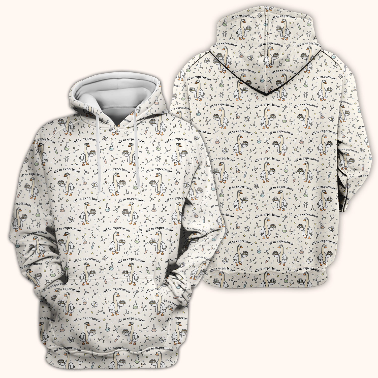 Funny Off To Experiment Scientist Goose Scrub Top, Comfortable Scrubs for Nurses