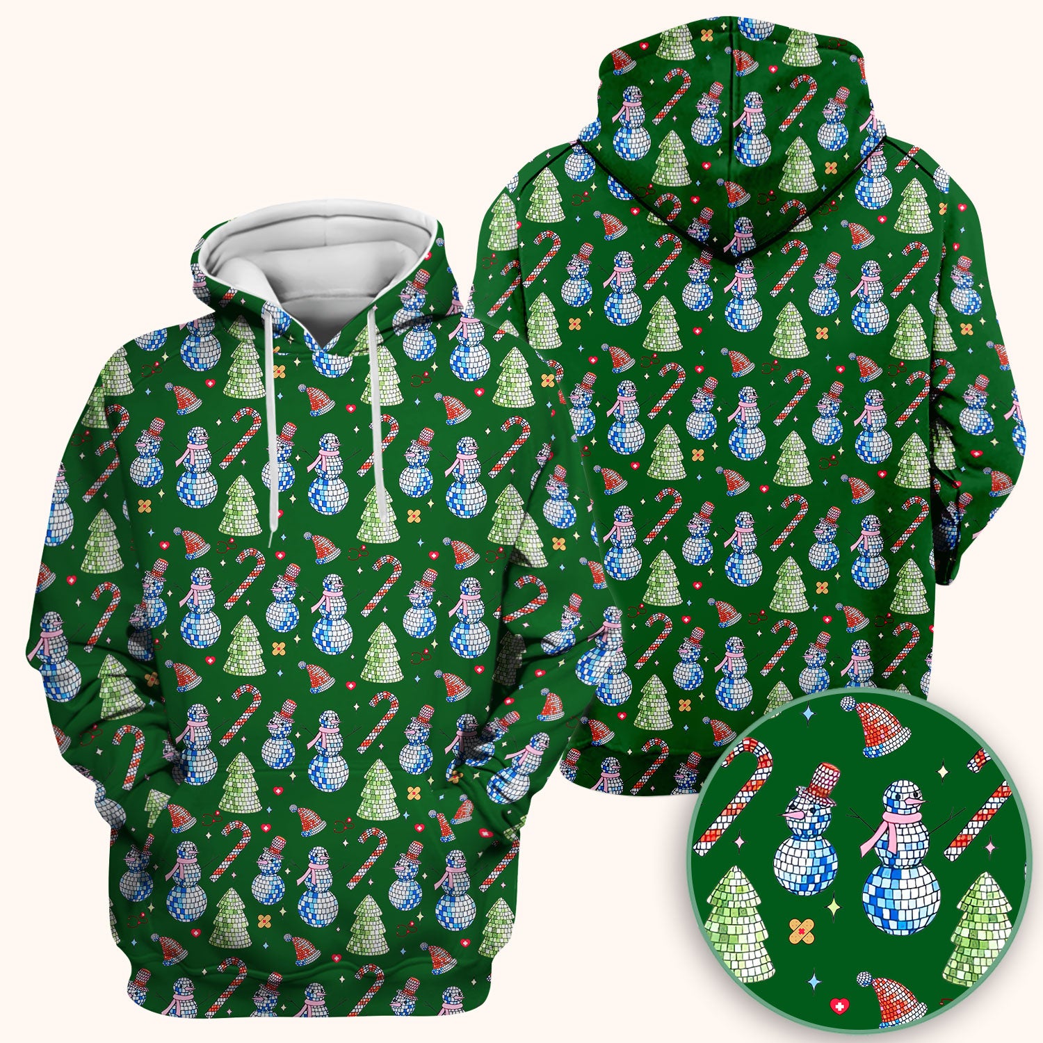 Funny Christmas Snowman Scrub Top for Women - Breathable Fabrics Med Uniform - Comfortable Scrubs for Nurses - Xmas Gift for Her