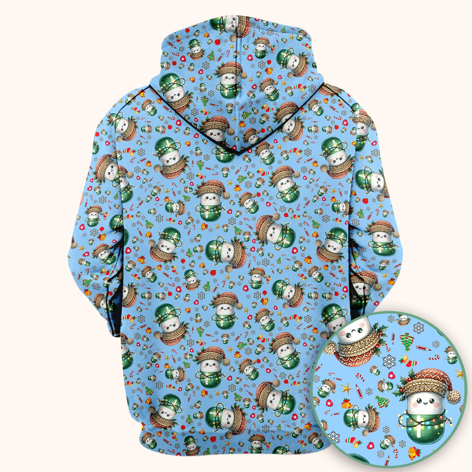 Pharmacy Tech Christmas Scrub Top – Cute Green Snowman Print Nurse Outfit – Funny Holiday Medical Uniform for Pharmacists