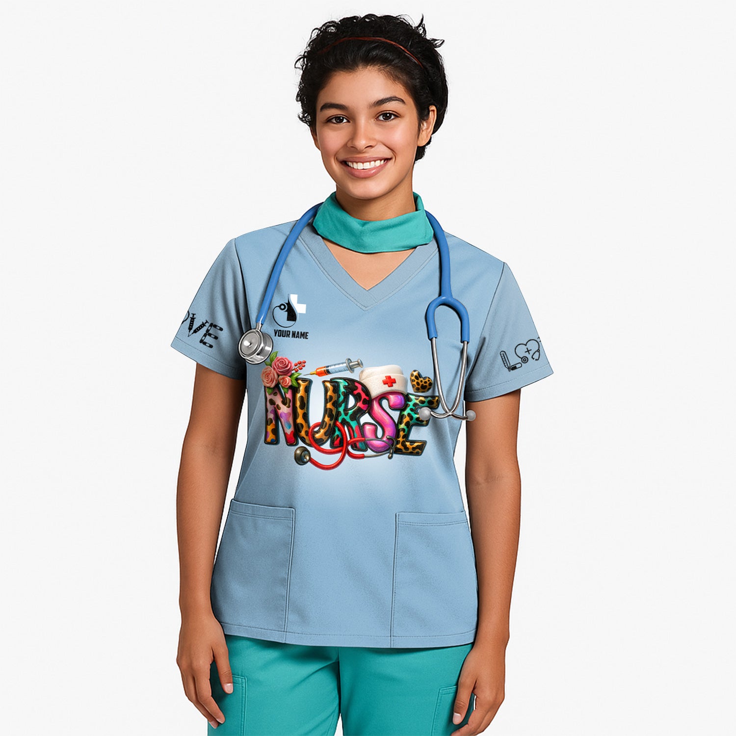 Personalized Funny Nurse Shirt for Women RN LPN CNA - Colorful Front and Back Design - Nursing Requirements Quote - Appreciation Gift for Healthcare Workers