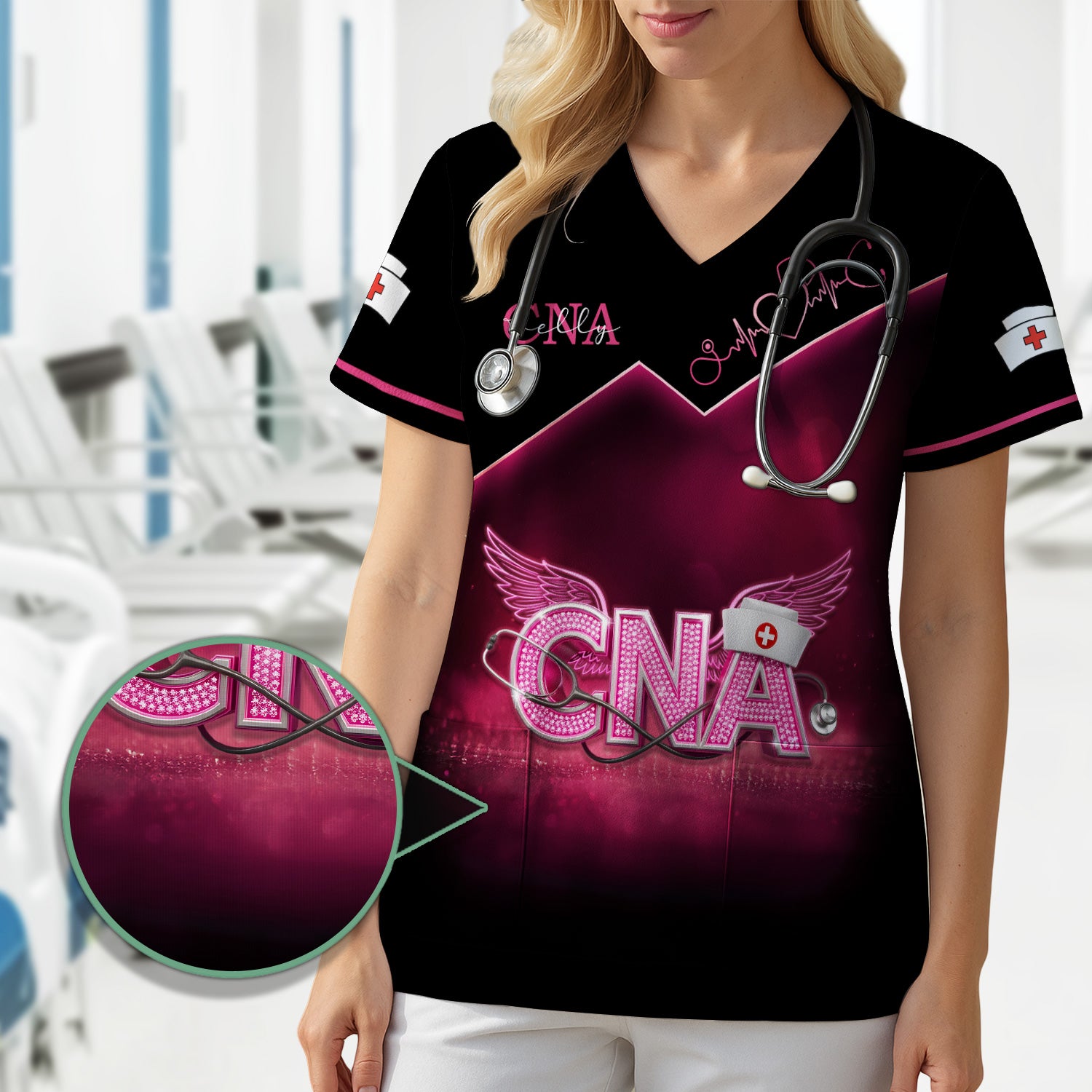 Custom CNA Nurse Shirt - Inspirational Quote I Can't Promise to Fix All Problems - Healthcare Workers & Nursing Staff Gift