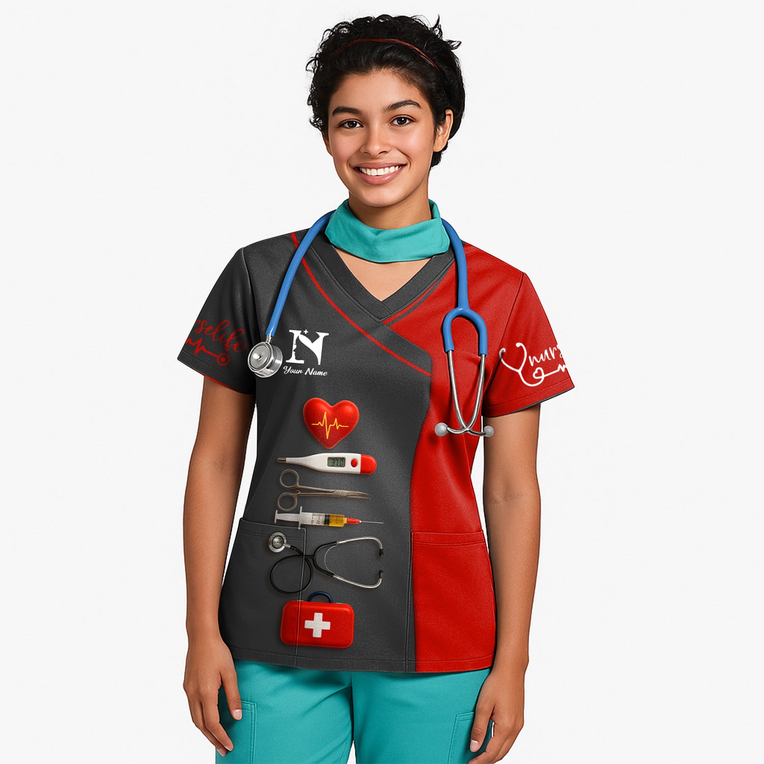Personalized Nurse Shirt - Nursing Graphic Tees for Women - Gifts For Healthcare Workers