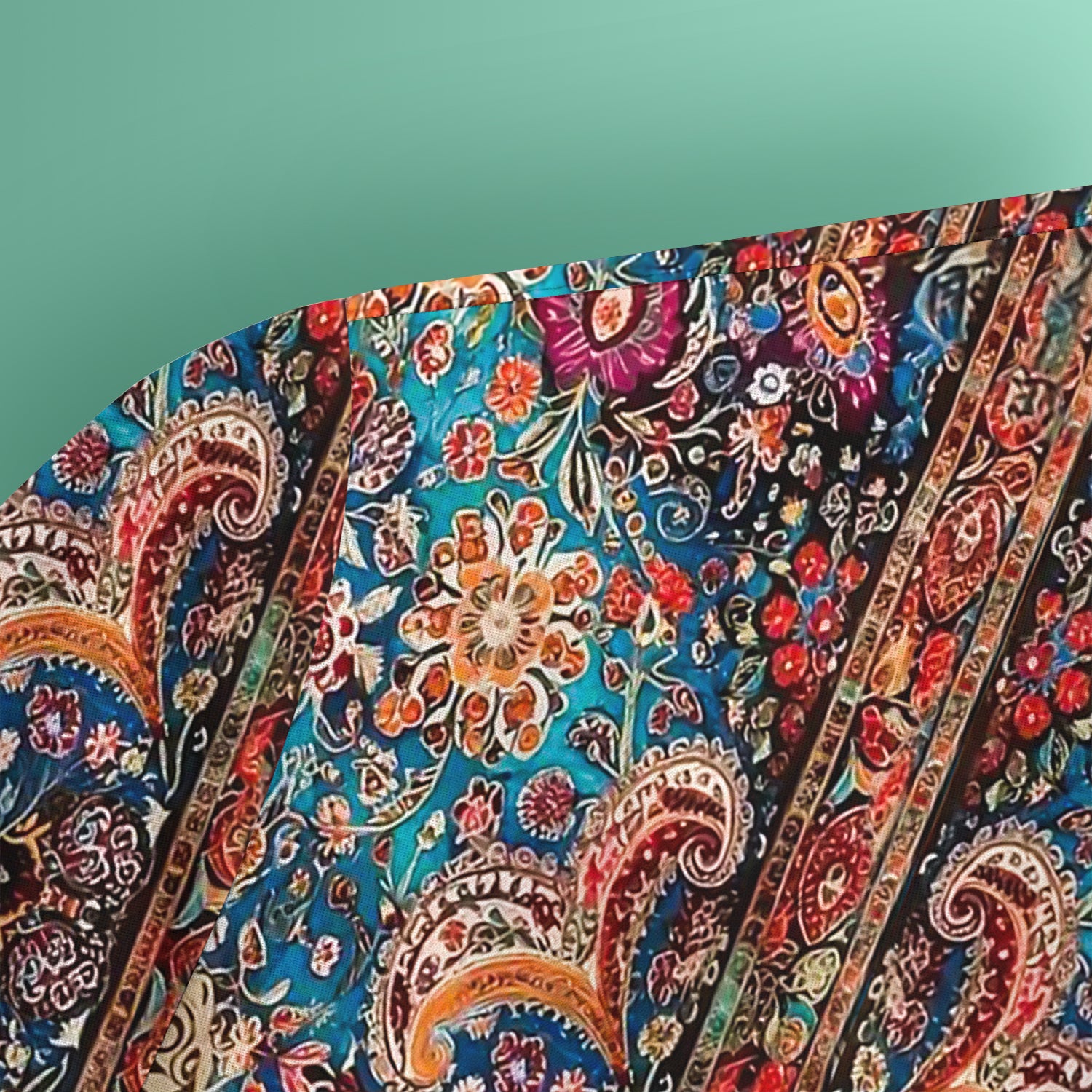 Artistic Bohemian Nurse Scrub Top - Colorful Tapestry & Boho Pattern Design - Thoughtful Gift for Women RN LPN & Healthcare Workers