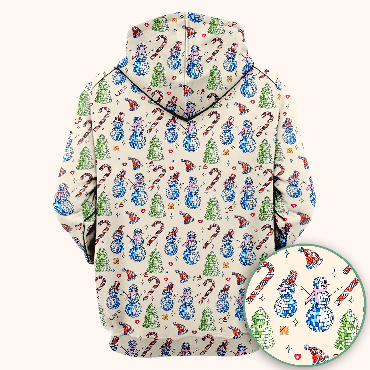 Funny Snowman Scrub Top for Women - Breathable Fabrics Med Uniform - Comfortable Scrubs for Nurses - Christmas Gift for LPN CNA RN