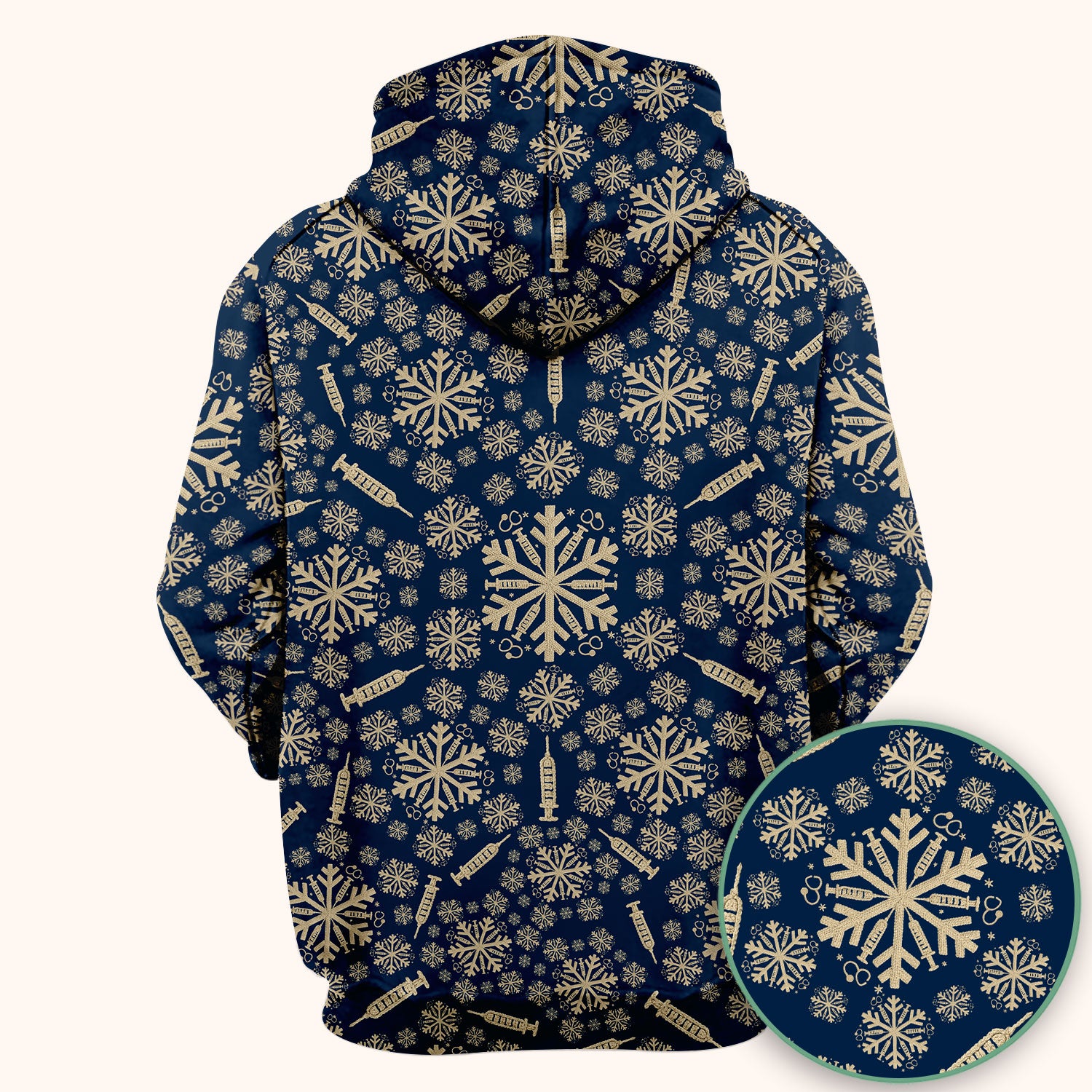 Snowflake Syringe Scrubs for Women - Festive Medical Top - Funny Christmas Scrub Shirt for Nurse - Holiday Gift