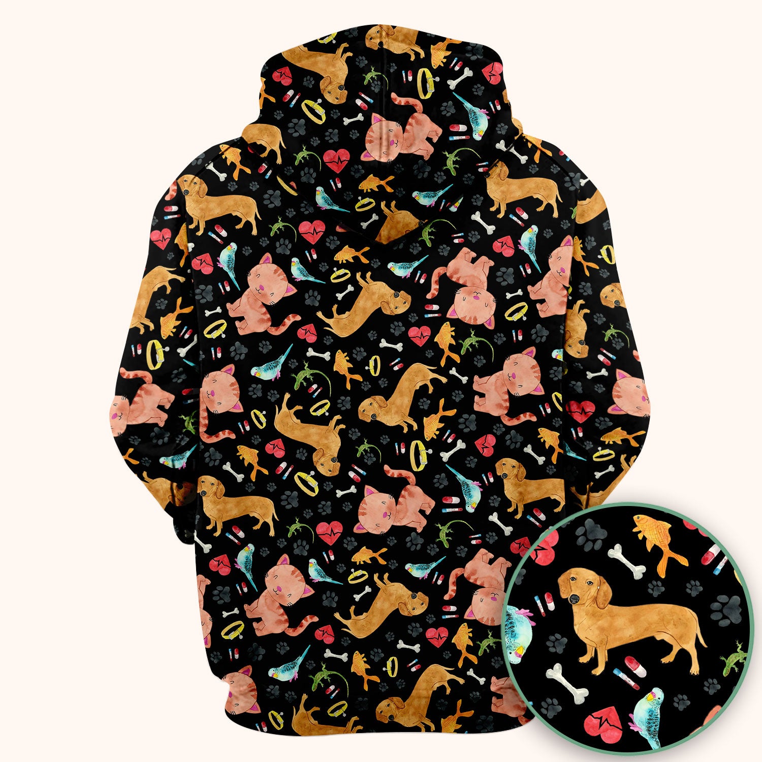 Cute Cat Dog Scrub Top - Animal Lover Medical Uniform - Funny Veterinary Nurse Shirt for Women RN CNA LPN