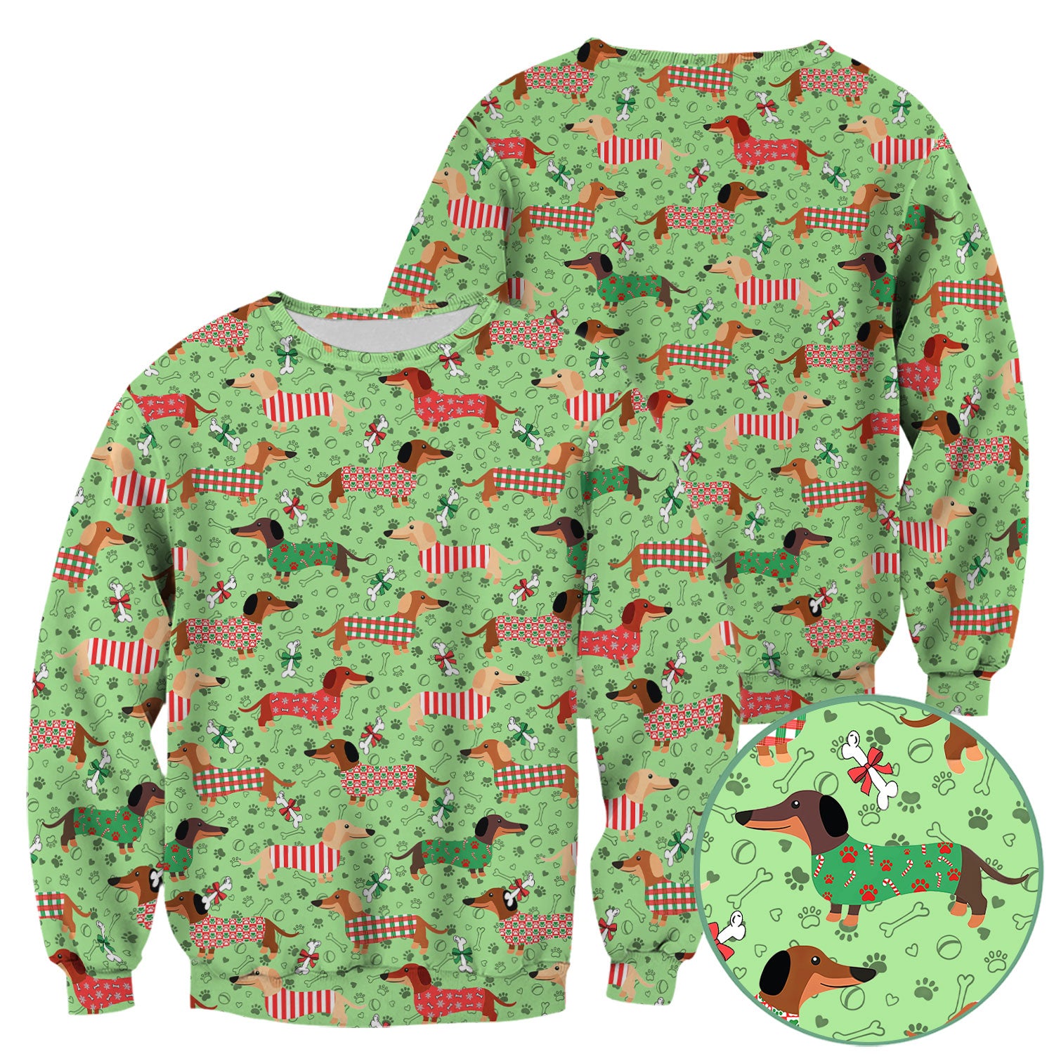 Christmas Dachshund Scrub Top for Nurses - Funny Wiener Dog Medical Shirt Multi Color - Cute Puppy Lover Gift for RN LPN CNA
