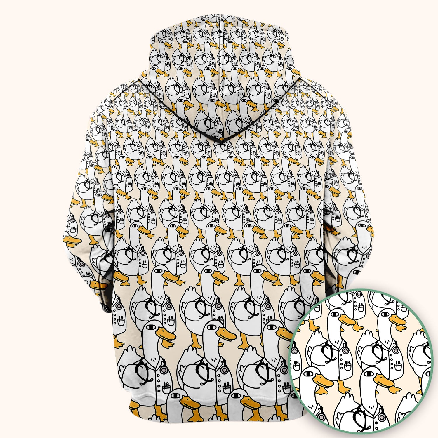 Funny Duck Scrub Top for Women - I'm a Doctor Shirt - Cute Duck In The Row - Breathable Fabrics Nursing Uniform
