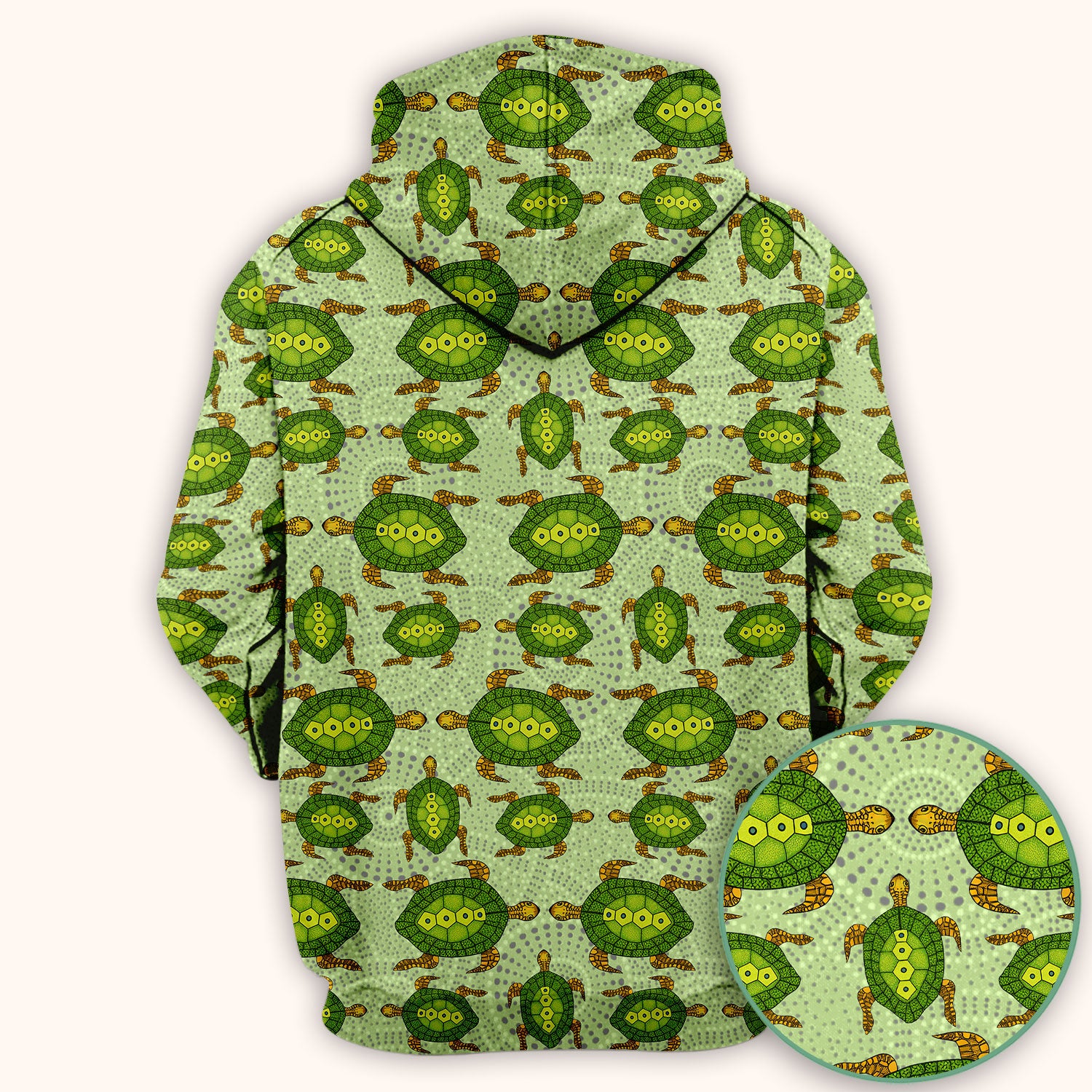 Australian Turtle Dot Art Inspired Nursing Scrub Top - Women V-Neck Shirt