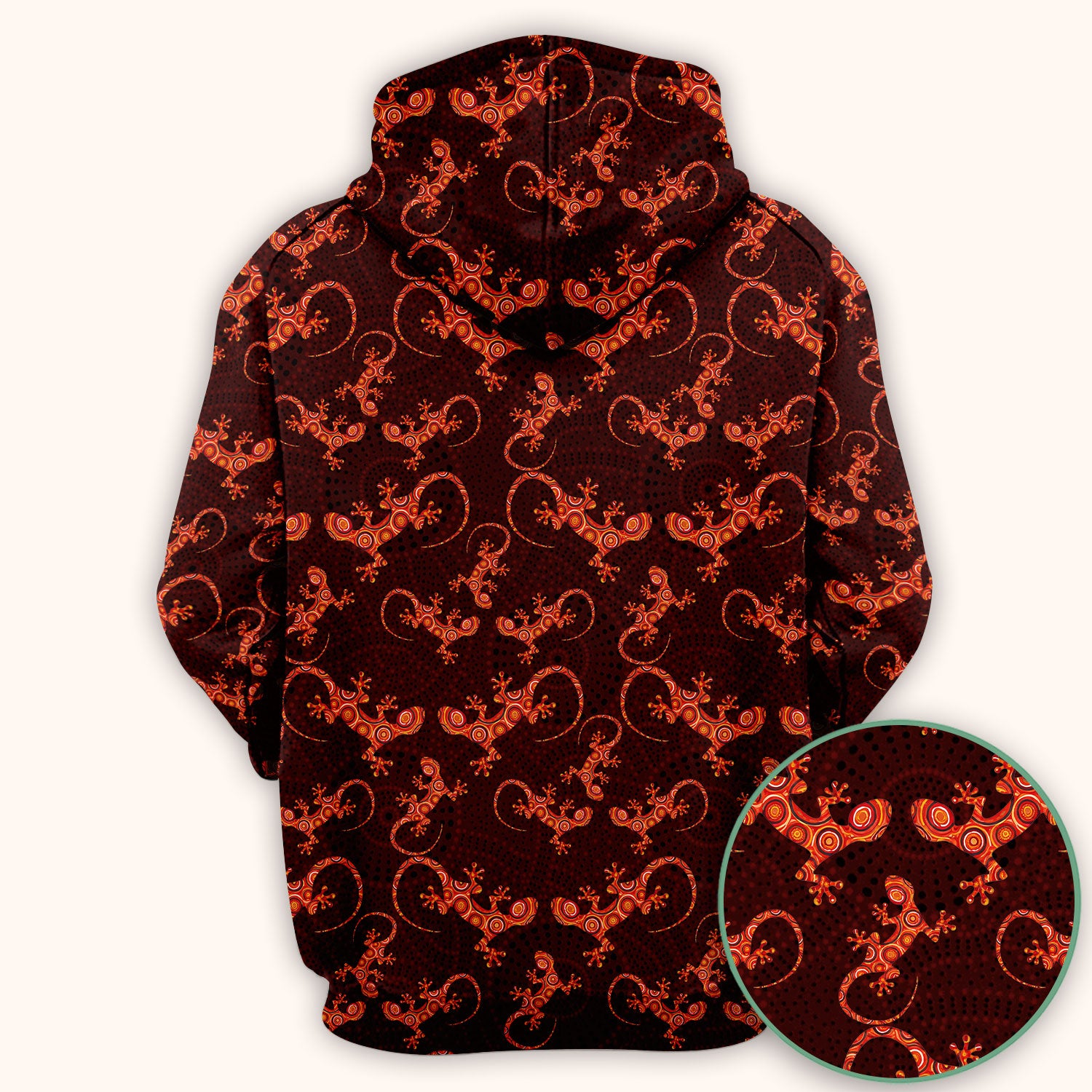 Australian Gecko Dot Art Inspired Medical Scrub Top - Women Uniform