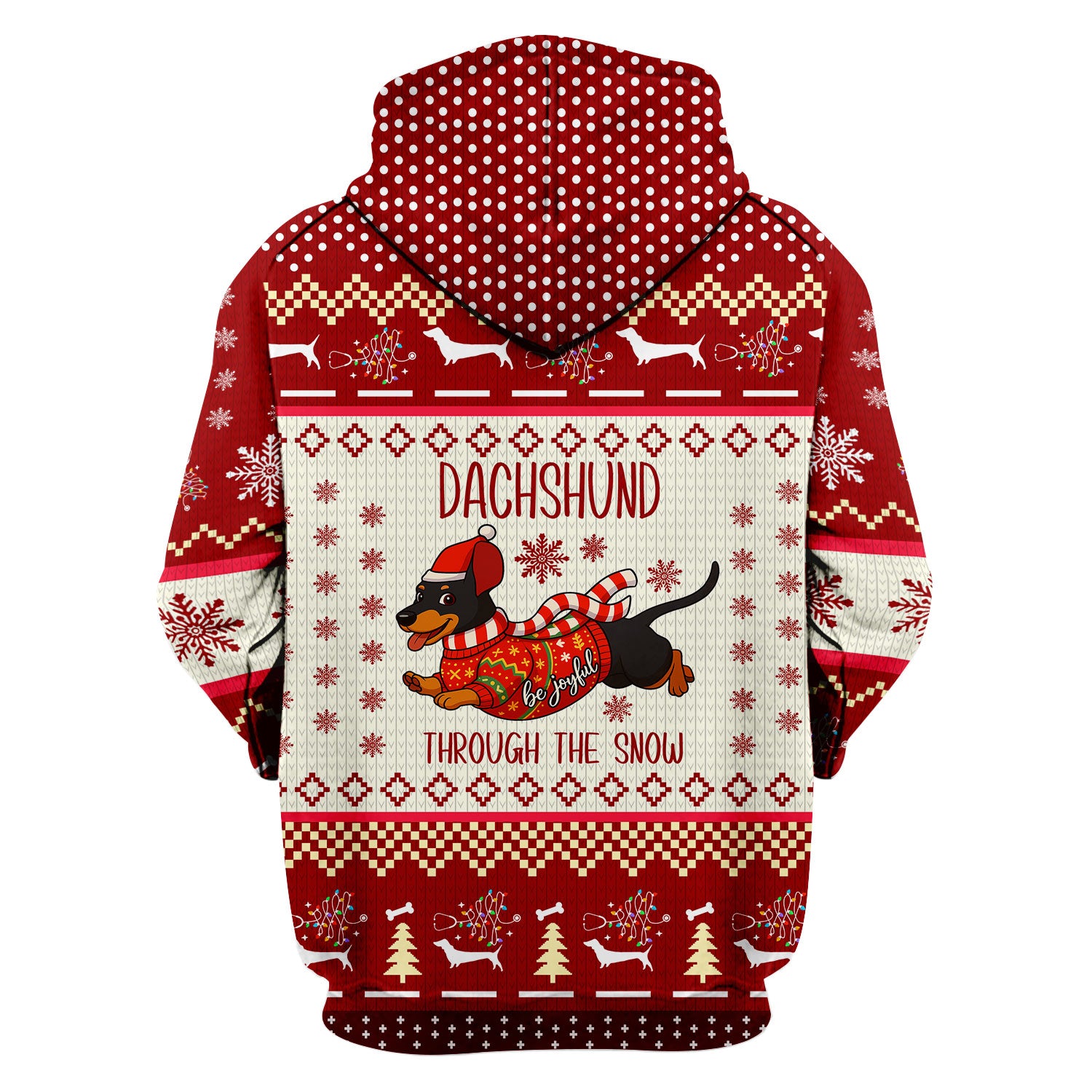 Wiener Dog Through The Snow Christmas Scrub Top - Cute Dachshund Nurse Shirt - Funny Holiday Medical Uniform