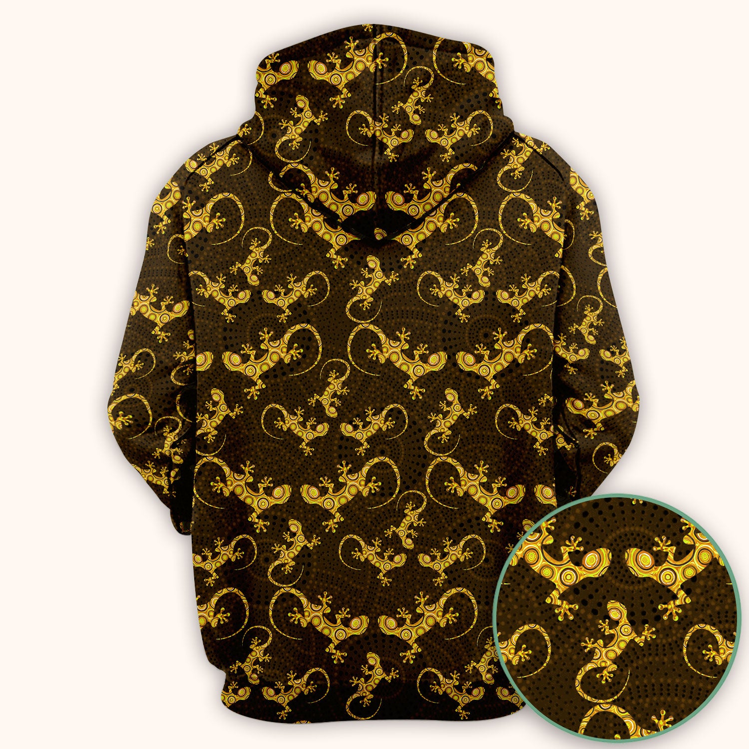 Australian Gecko Dot Art Inspired Medical Scrub Top - Women Uniform