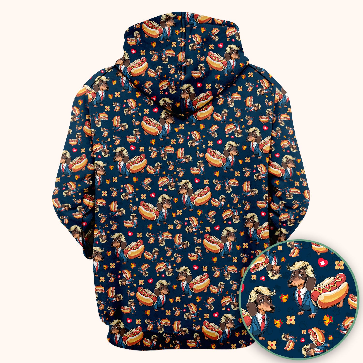 They're Eating The Dogs - Funny Dachshund Hot Dog Scrub Top - Hilarious Medical Uniform
