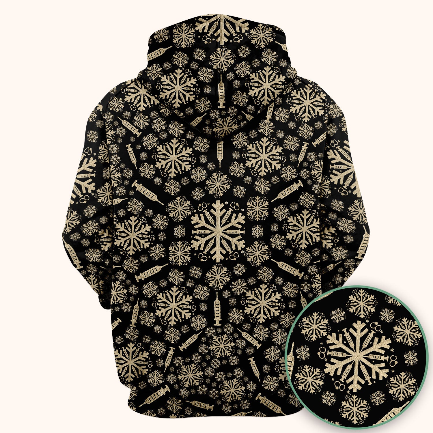 Snowflake Syringe Scrubs for Women - Festive Medical Top - Funny Christmas Scrub Shirt for Nurse - Holiday Gift