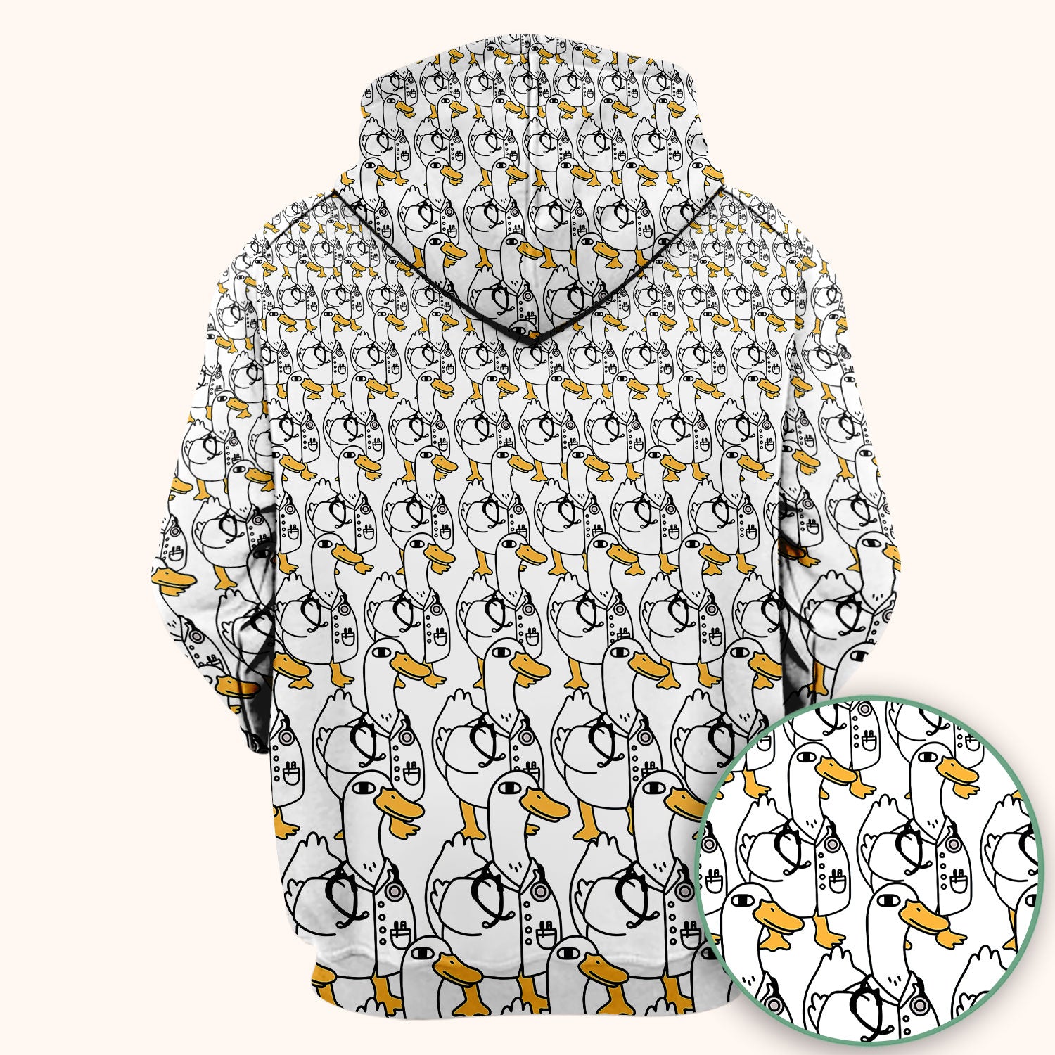 Funny Duck Scrub Top for Women - I'm a Doctor Shirt - Cute Duck In The Row - Breathable Fabrics Nursing Uniform