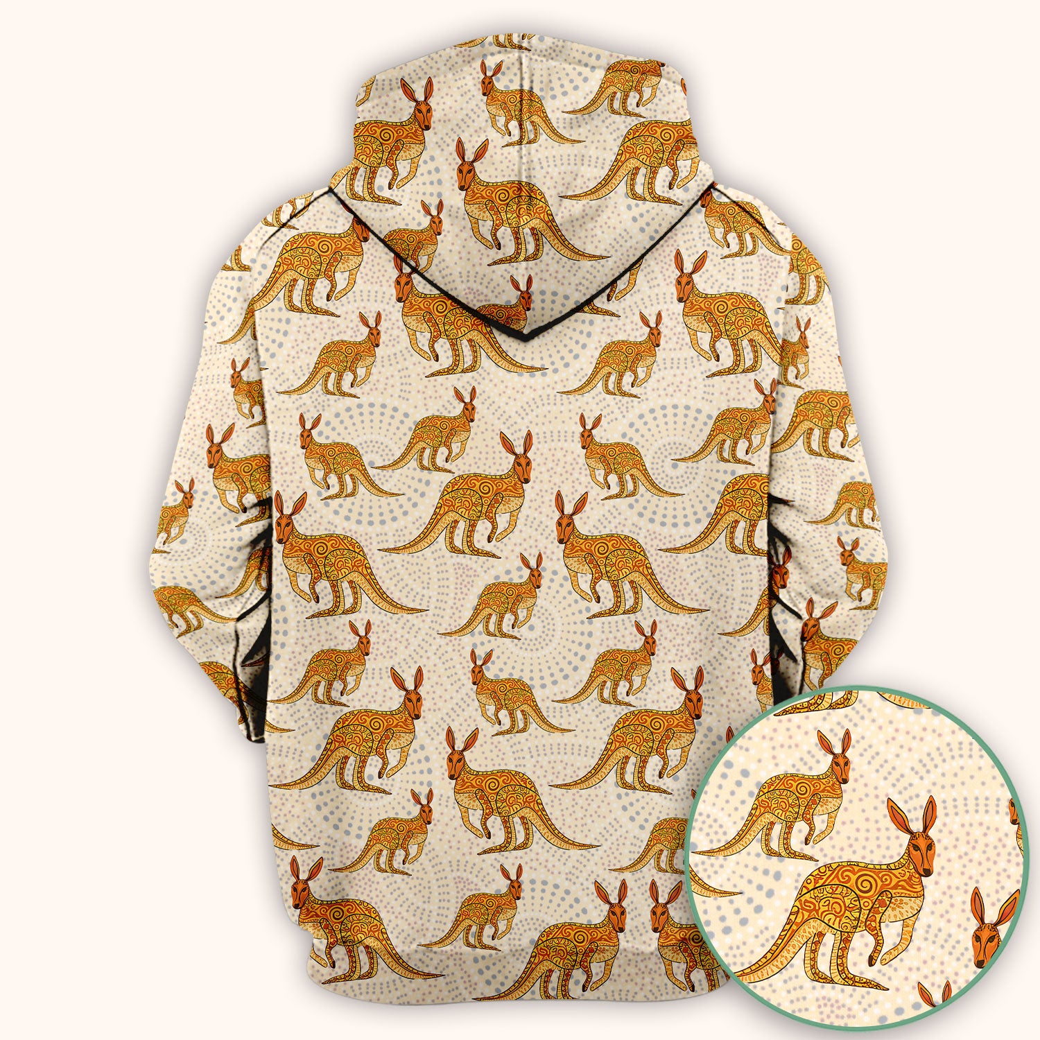 Australian Kangaroo Dot Art Inspired Medical Scrub Top - Women Uniform